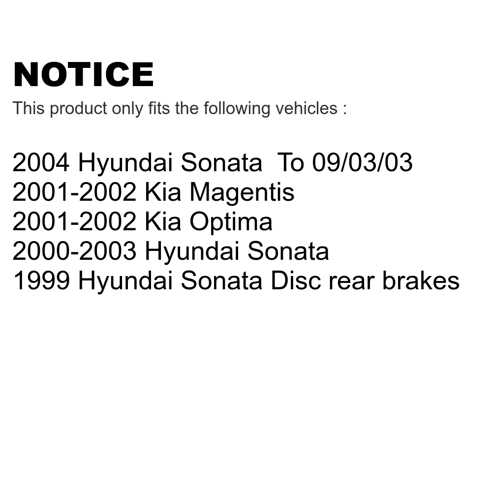 Front Rear Semi-Metallic Brake Pads Kit For Hyundai Sonata Kia Optima Magentis KPF-100334