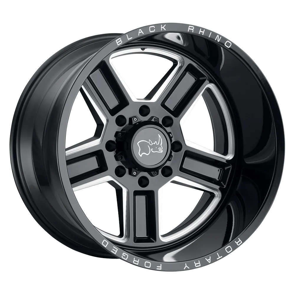 Black Rhino Cast Aluminum Rim BRCAN 24X14 8X6.5 G-BLK-MILL -76MM, 2414CAN-68165B22