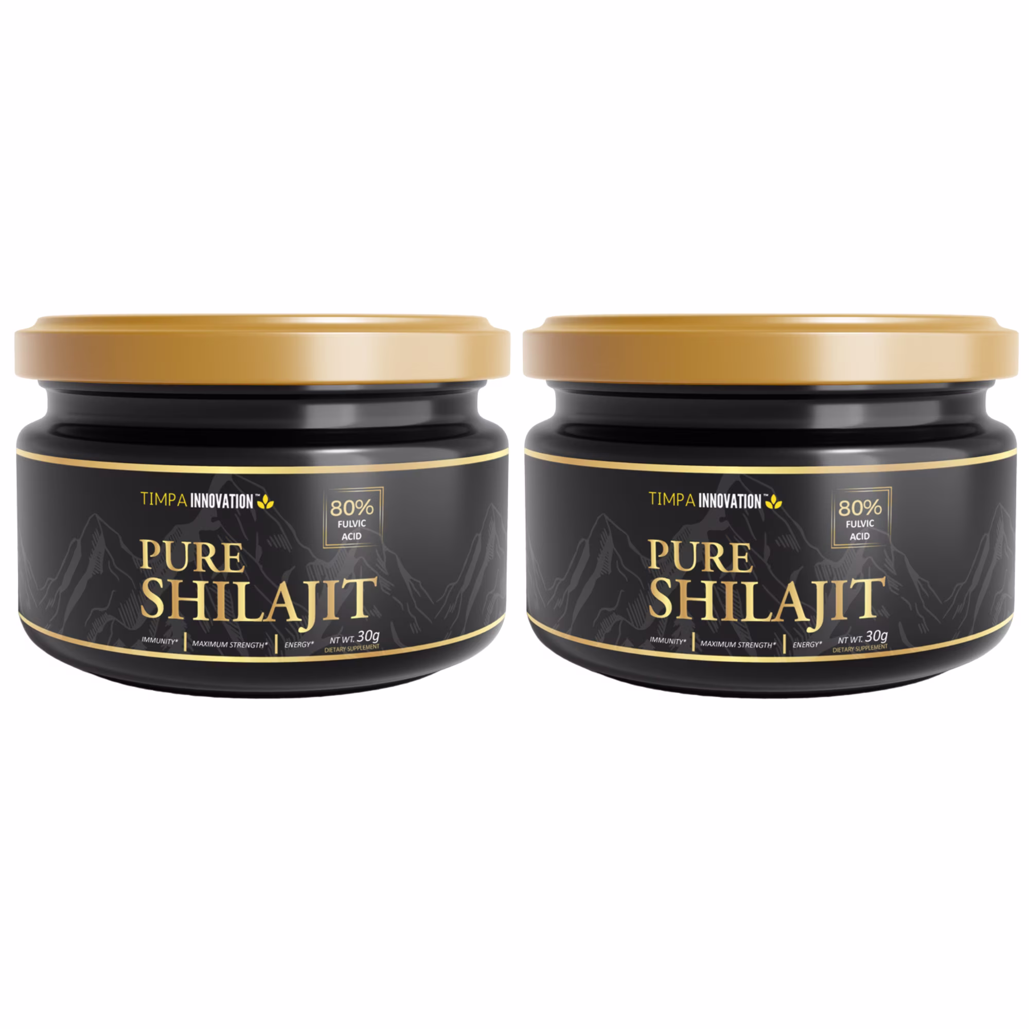Shilajit Resin, Authentic Pure Himalayan Shilajit, Potent Premium Resin with 85+ Trace Minerals, 30g, 2 Pack