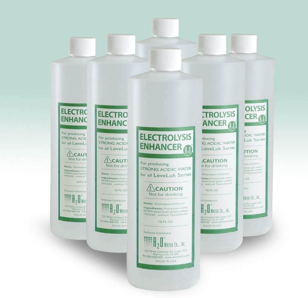 Water - Made In USA, Electrolysis Enhancer 16 FL OZ. (6 Bottles.)