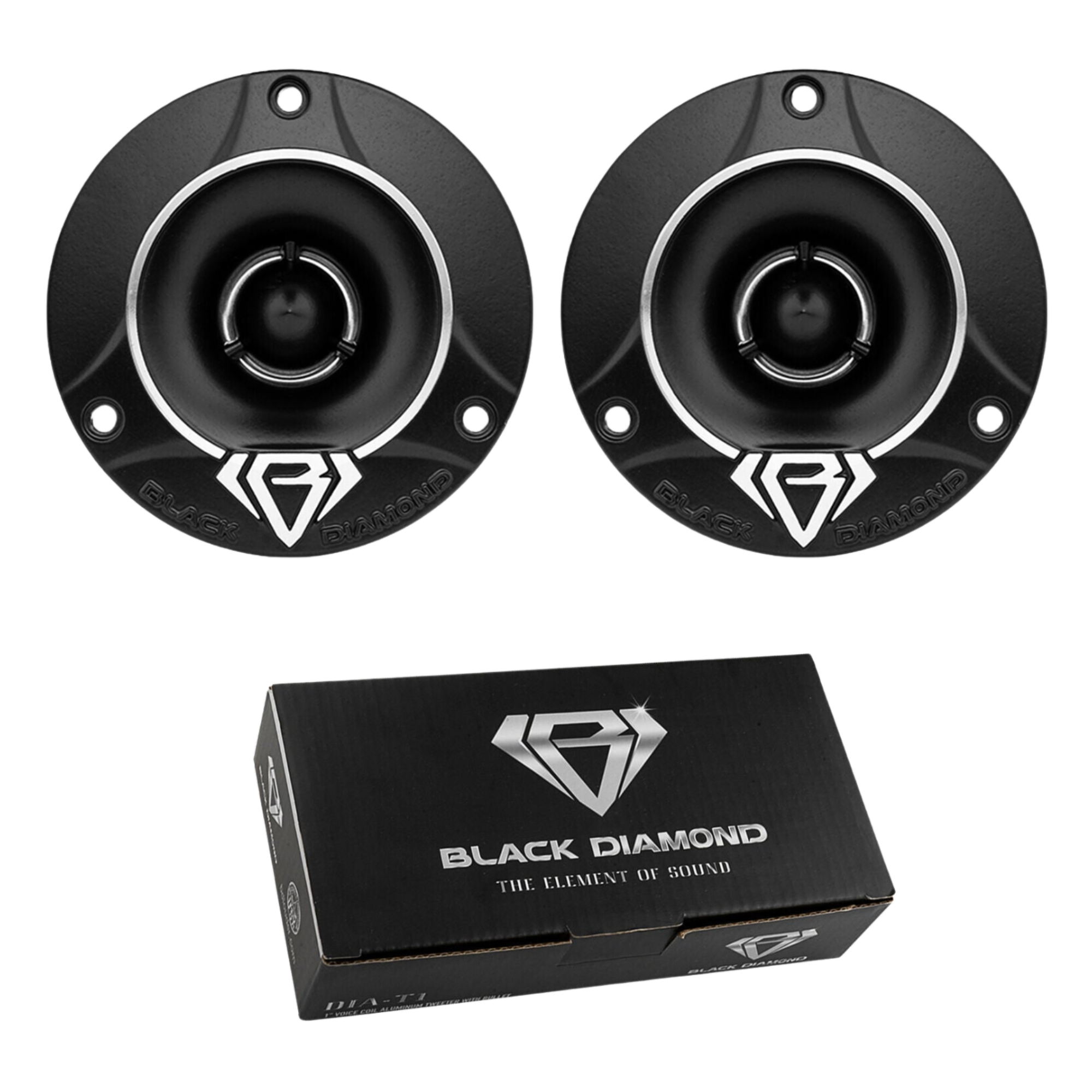 Black Diamond 2x M8.4B Midrange Bullet Speakers 1100W + 2x T1 Tweeters 240W
