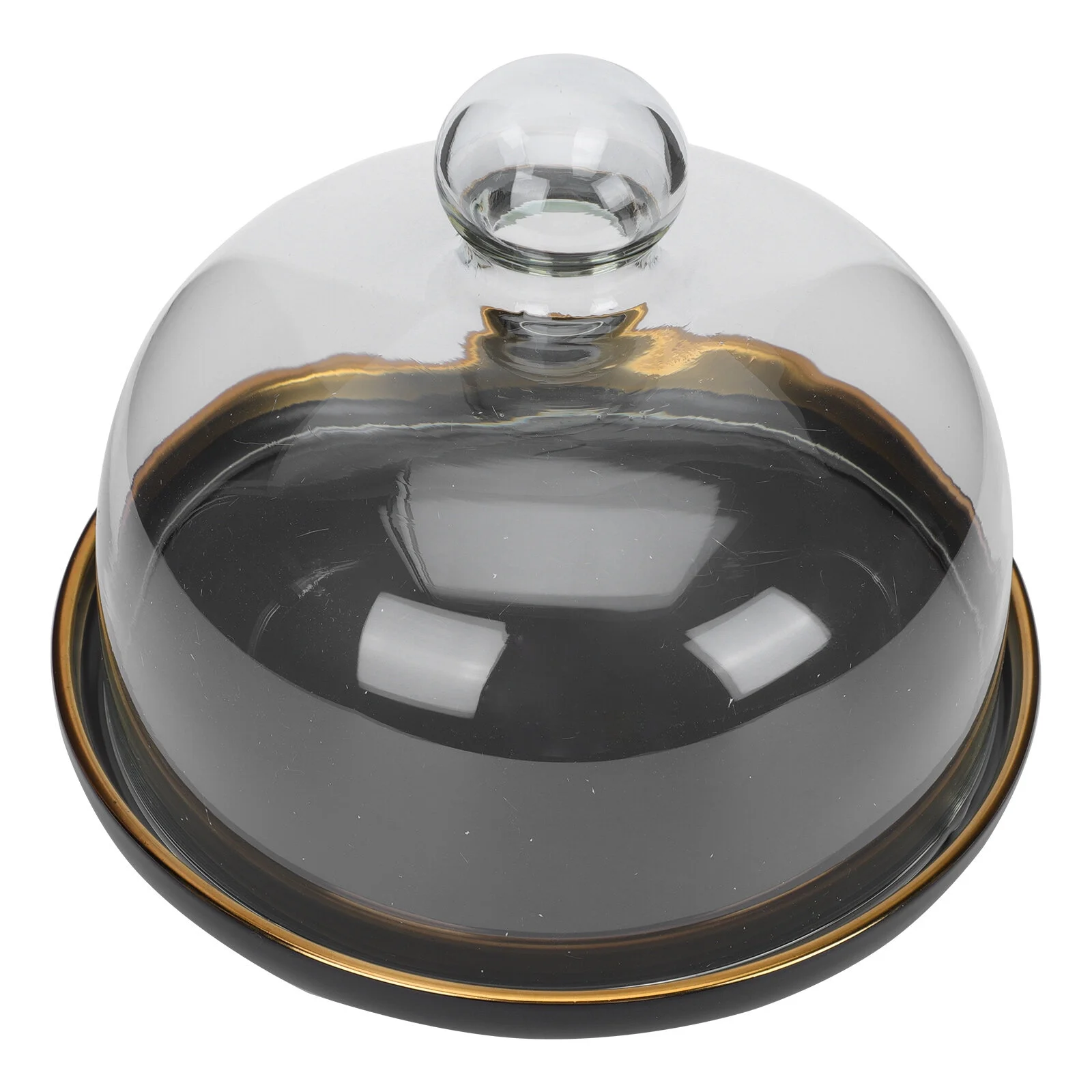 Nuolux Cake Stand Dome Tea Afternoon Traylid Plate Domes Cupcake Fruit Glasses Cover Stands Glass Base