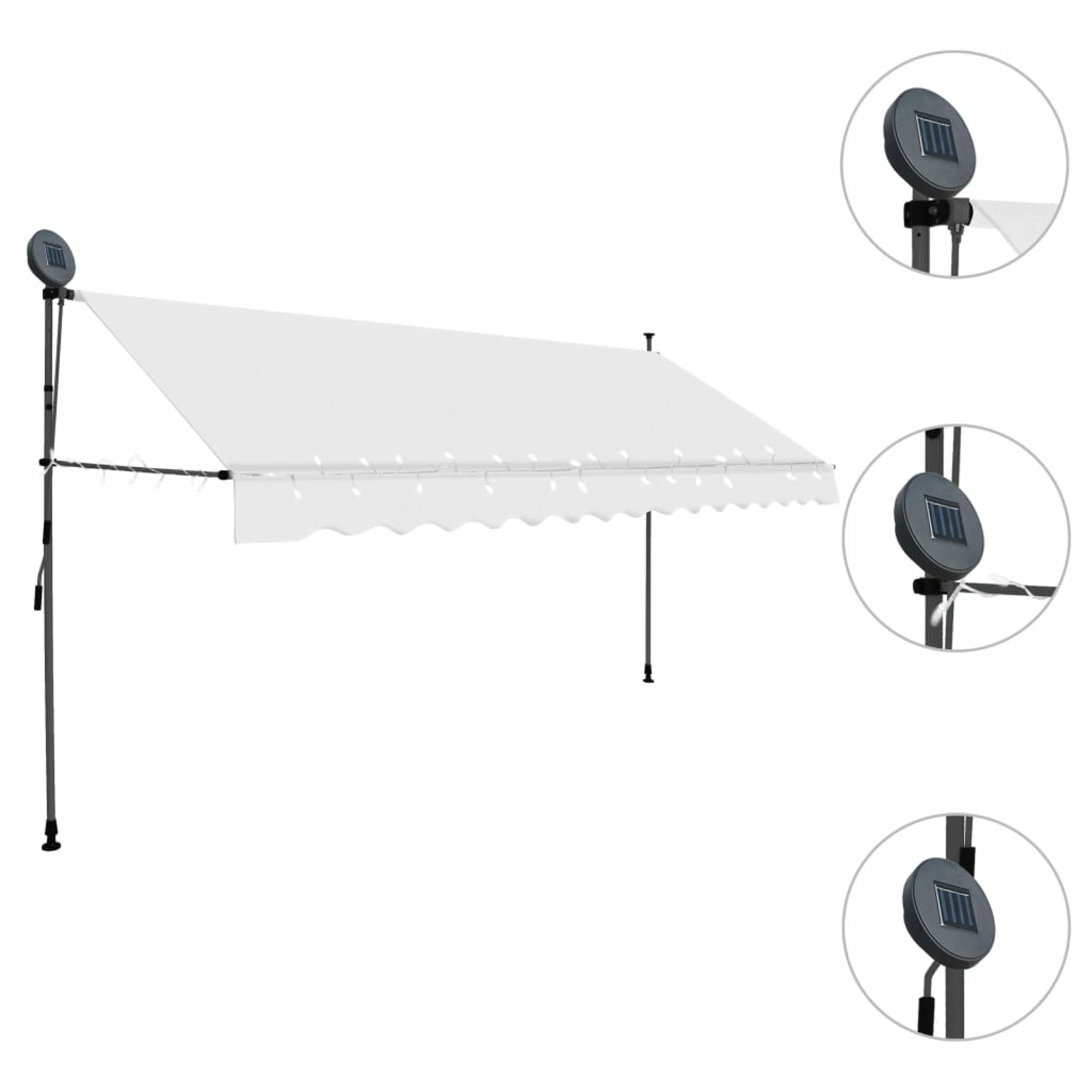 Walmeck Manual Retractable Awning with 157.5