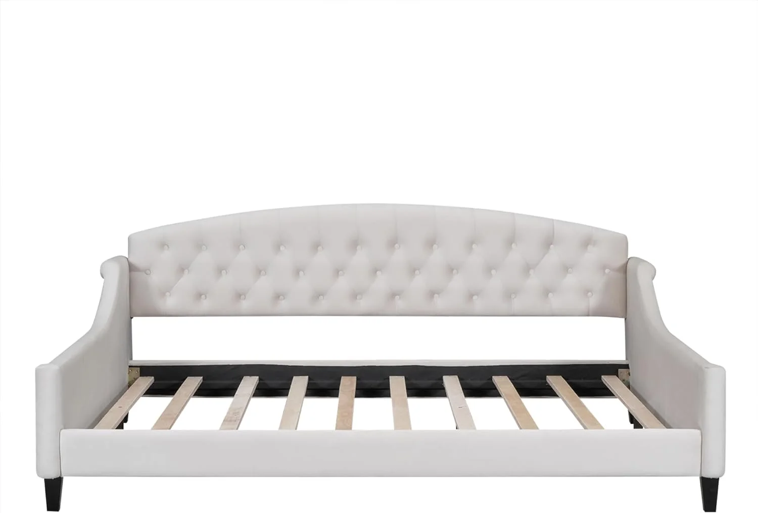 Full Size Daybed, Modern Luxury Tufted Button Upholstered Full Daybed Sofa Bed for Bedroom Living Room, Daybed Frame Full Size