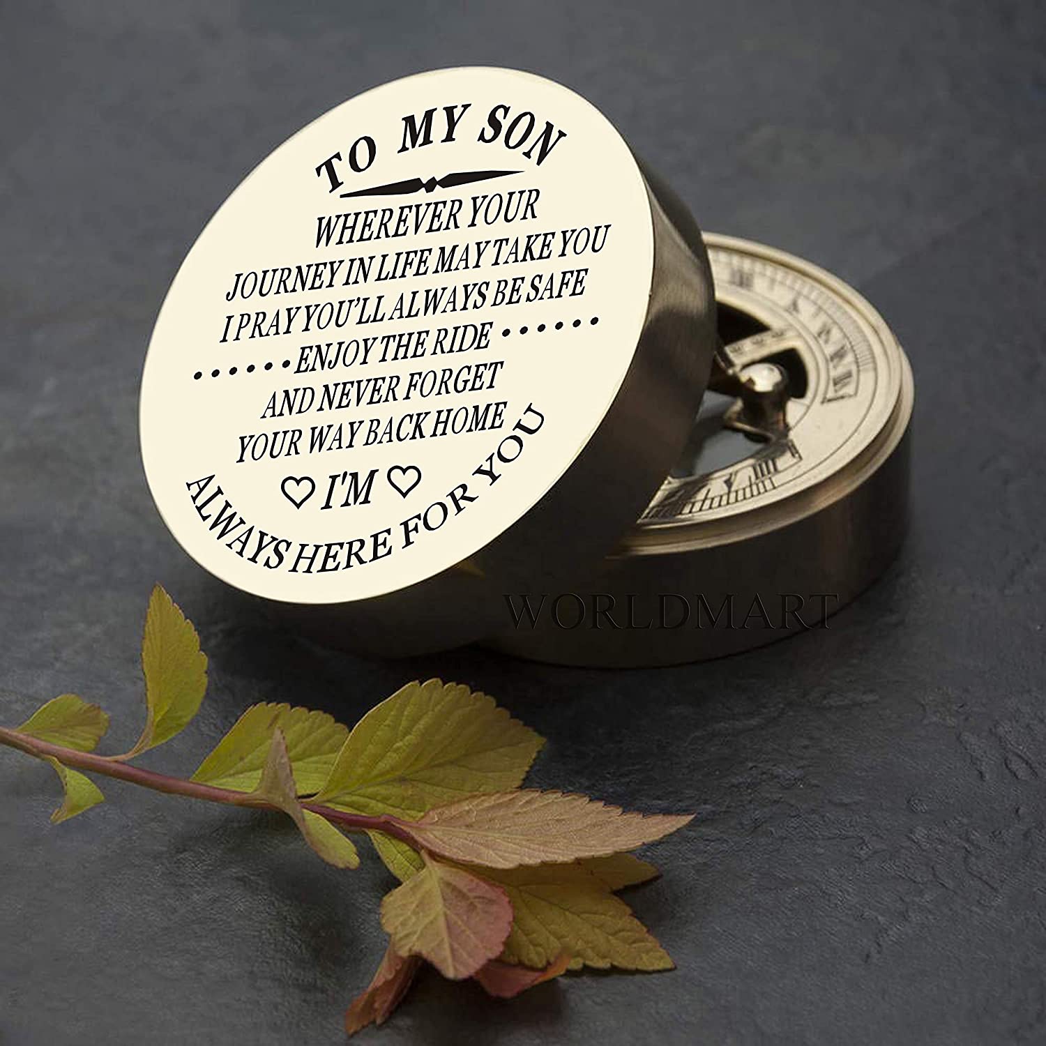 Personalized Compass, Gift for Son, to Our Son, Mom to Son, Dad to Son, Boyfriend, for Customized Compass