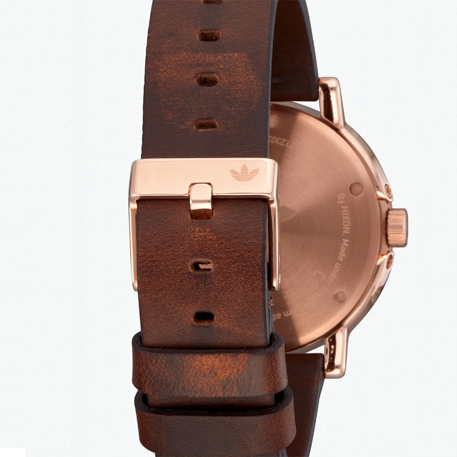 Adidas Men's District LX2 Z12 3038-00 Rose-Gold Leather Quartz Fashion Watch