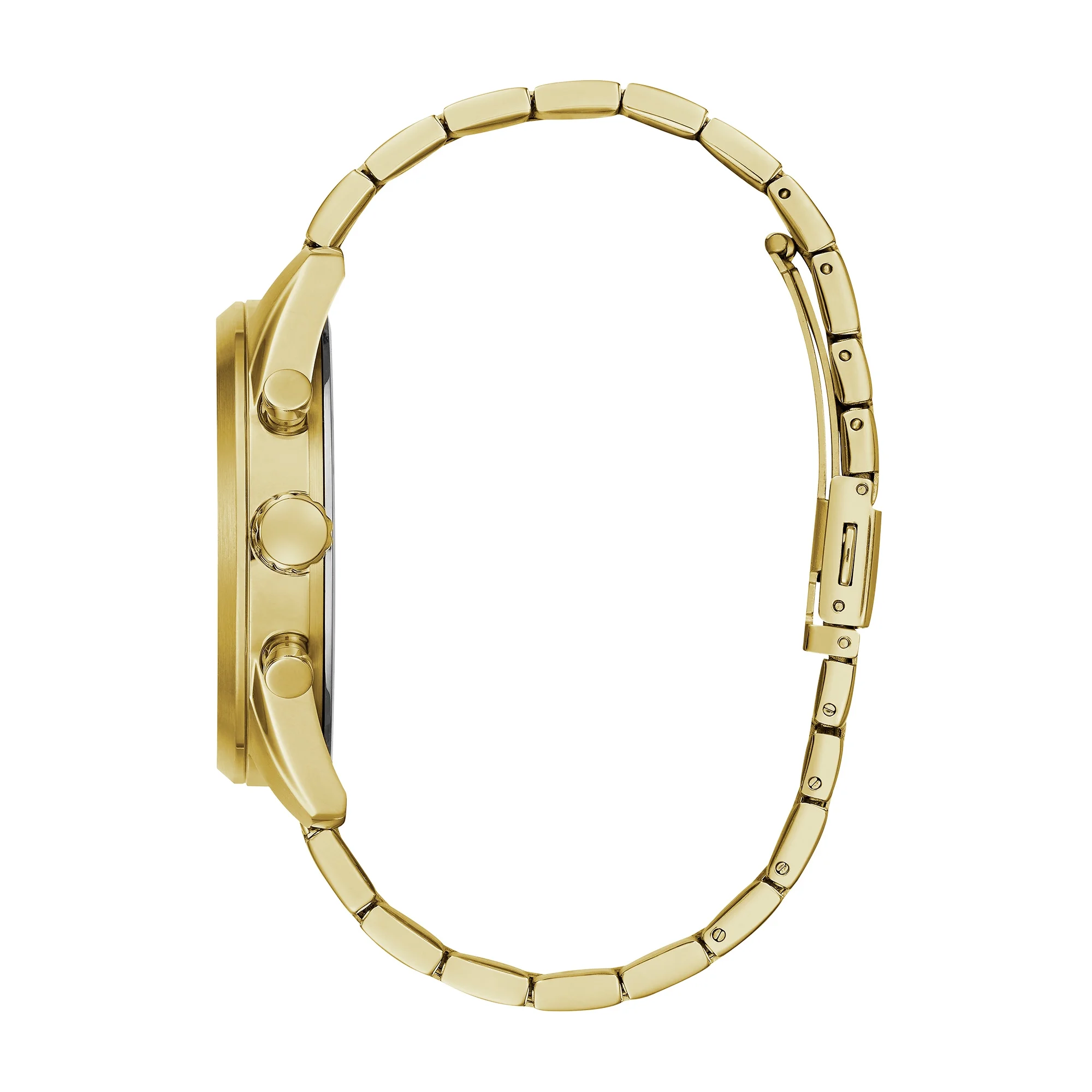 Caravelle Designed By Bulova Men's Gold-Tone Chronograph Watch, Black Dial - 44A113