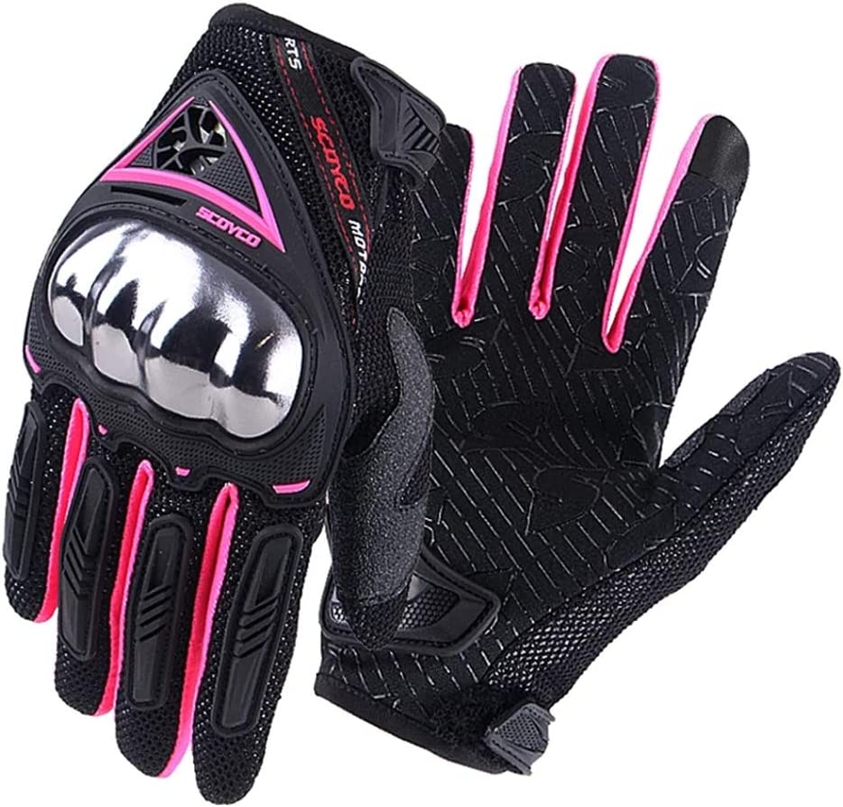 Scoyco Woman Motorcycle Gloves Touch Screen Armor Breathable Female Glove Anti-Skid MBX/MTB/ATV Sport Pink Dirt Bike Gloves