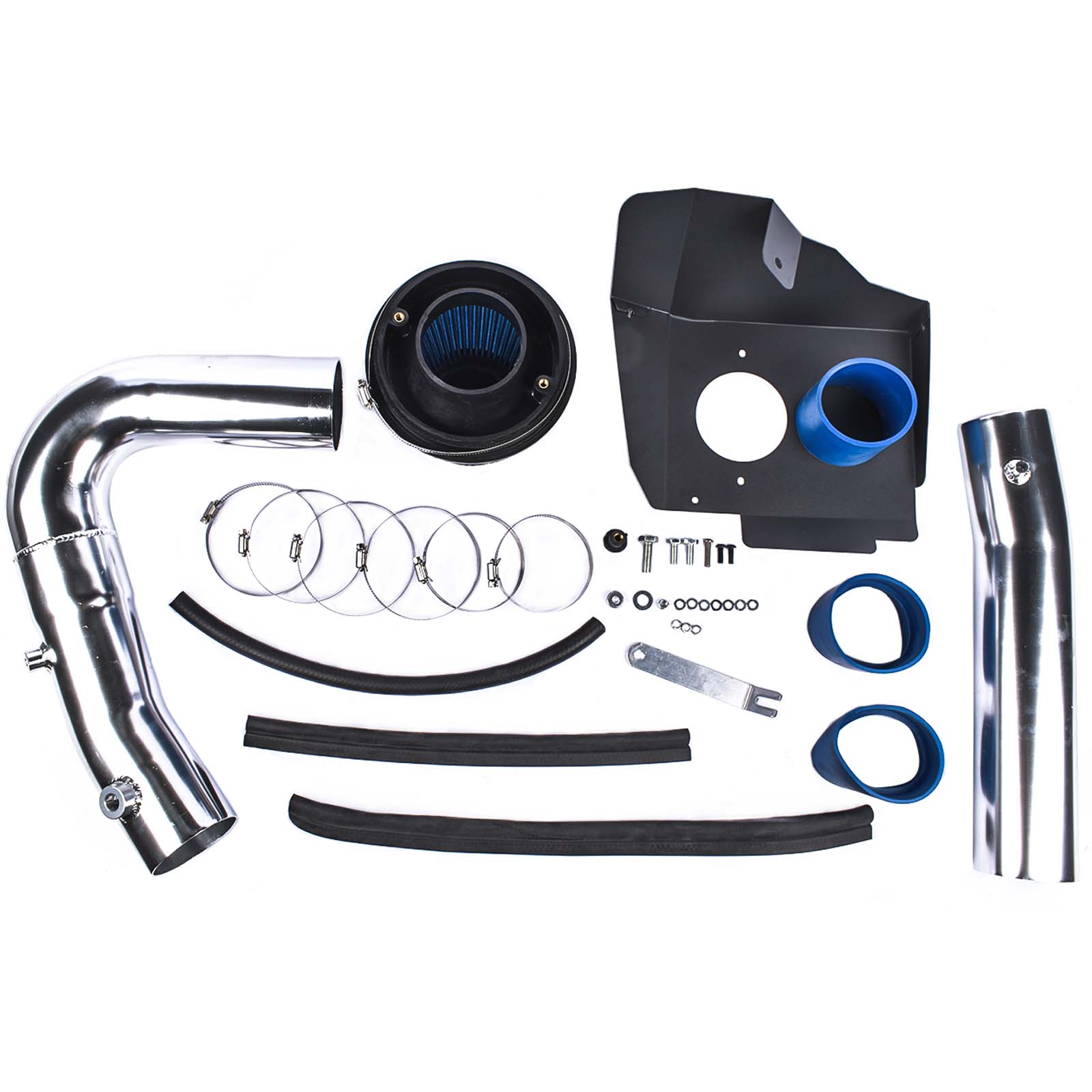 GELUOXI Heat Shield Air Intake+Blue Dry Filter for Dodge Challenger Chrysler 300 3.6L V6 HIDG12BL