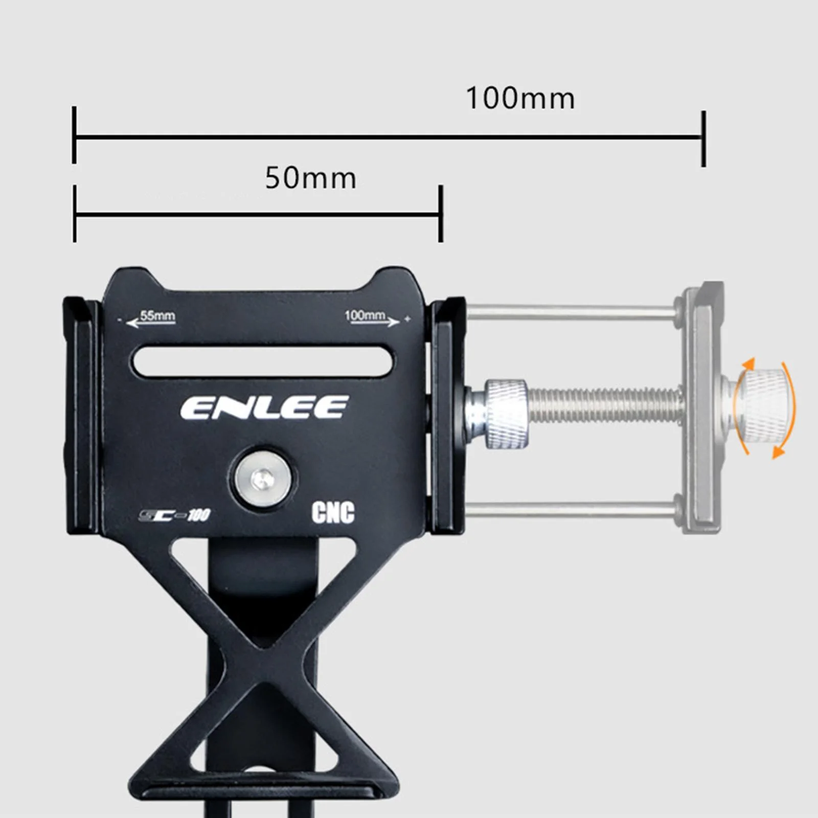 Hellery Phone Holder, Mobile Phone Holder Stem Mount with Protect Pads, Aluminum Alloy, Easy to Install Bike Cellphone Holder