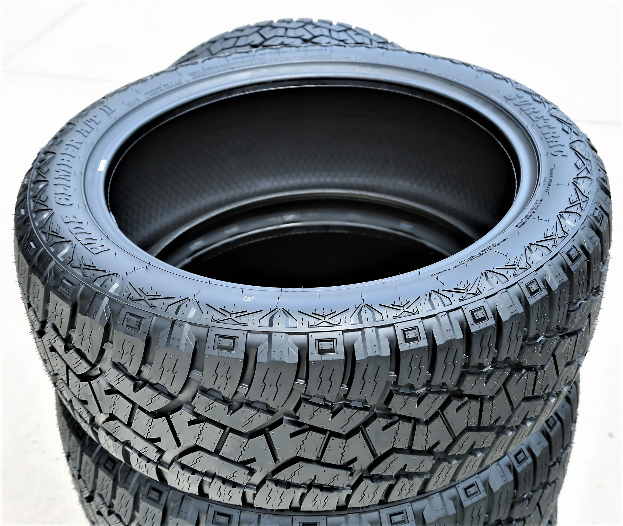 Set of 4 (FOUR) Suretrac Wide Climber A/T II LT 35X12.50R20 E (10 Ply) AT All Terrain Tires