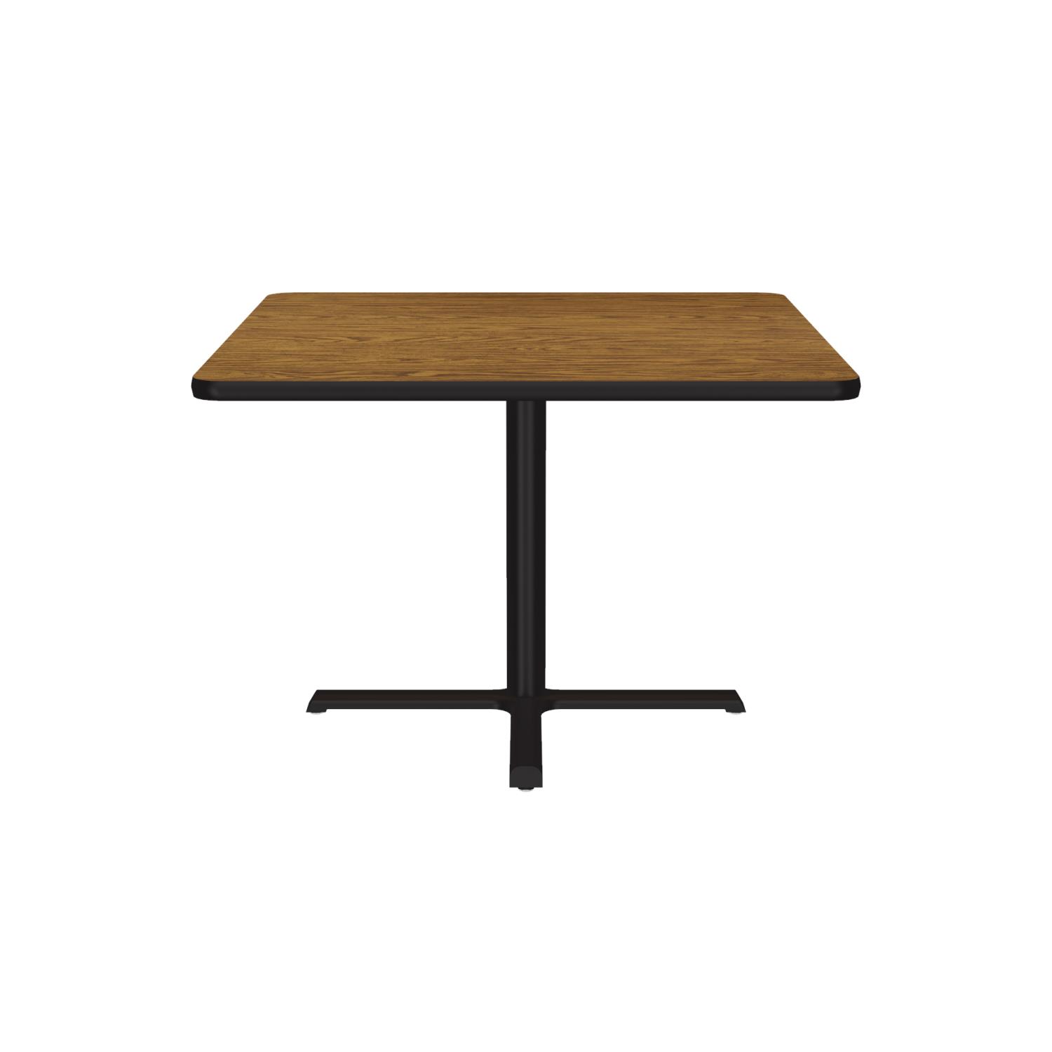 Correll Square Laminate Cafe And Breakroom Table With Medium Oak BXT36TFS-06