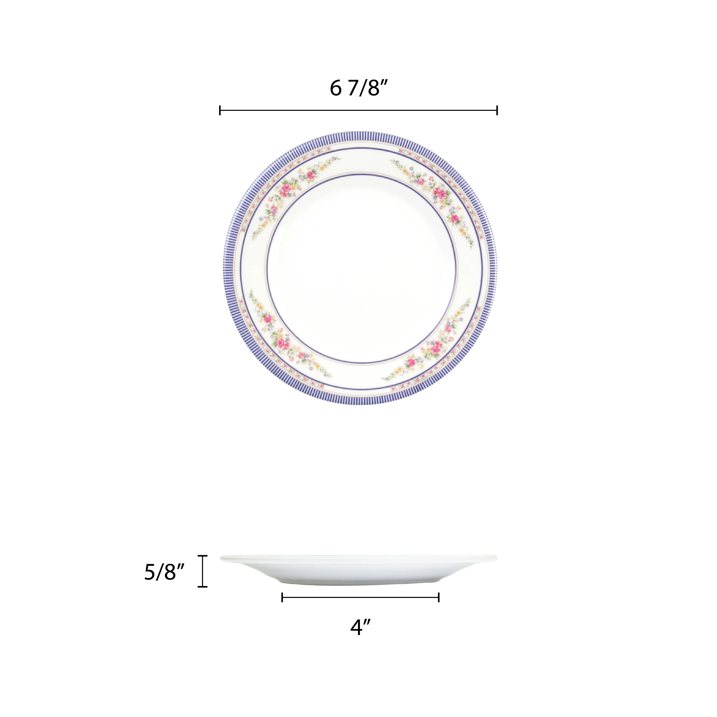 Excellante Rose Melamine Dinnerware Collection 6 7/8
