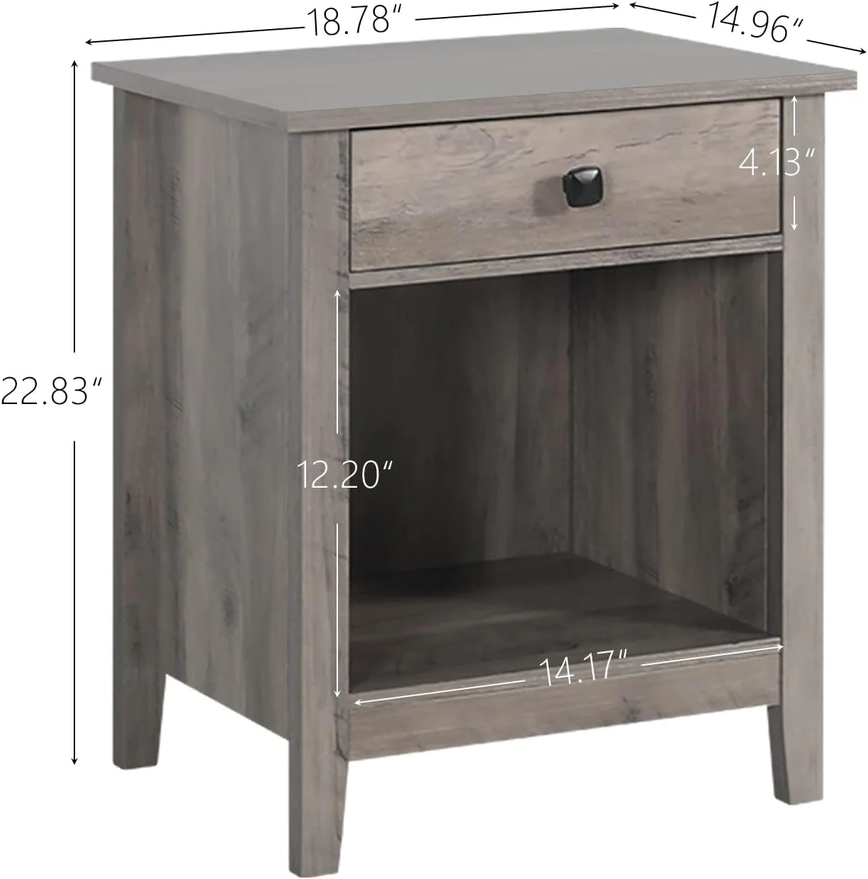 Dresser and Nightstand Sets - 3 Pieces Bedroom Set with 7 Drawer Dresser and 1 Drawer Nightstands, Wood Double Dresser, Brown Wood Grain