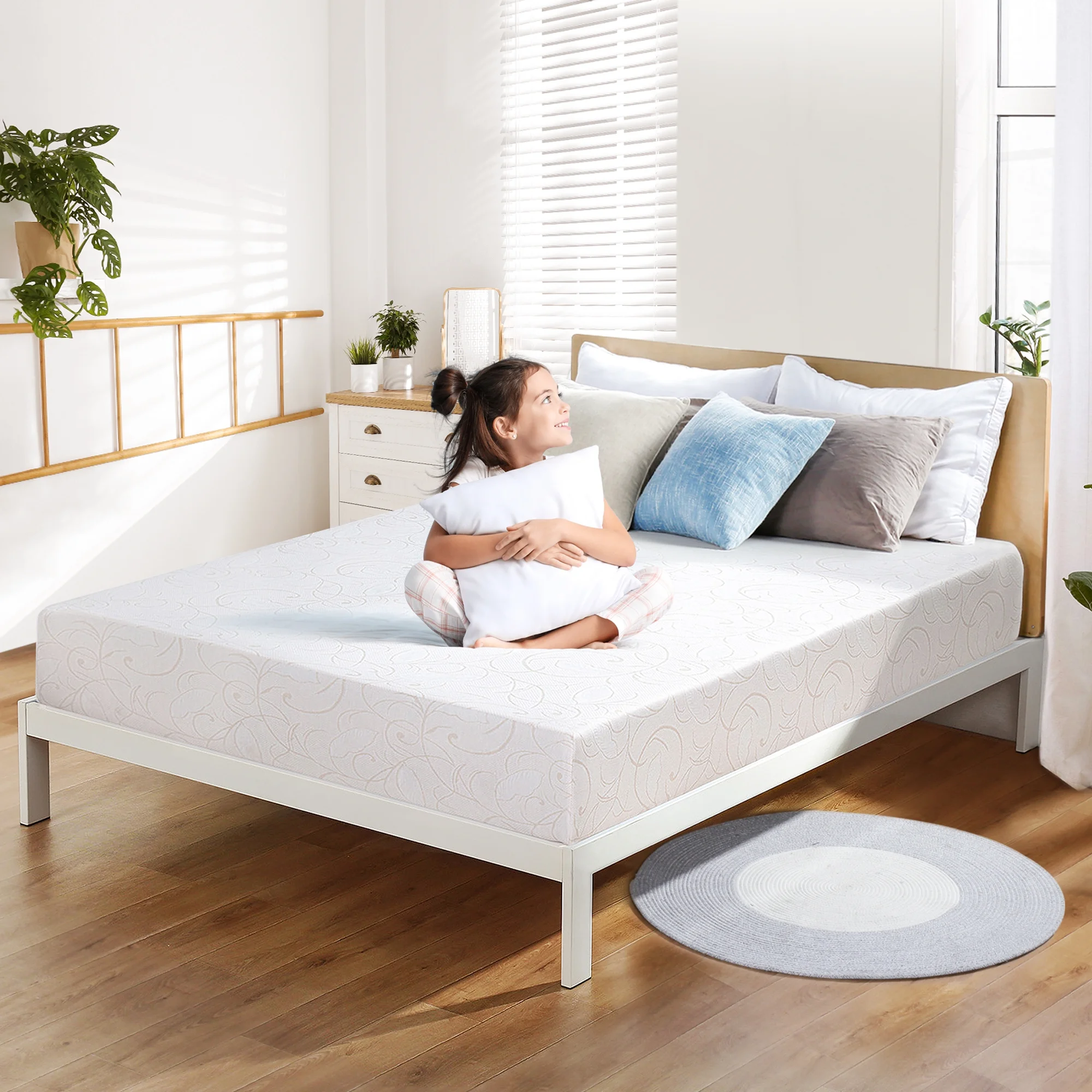 GrandRest 9'' Adult True Comfort Deluxe Gel Memory Foam Mattress, Firm, Full