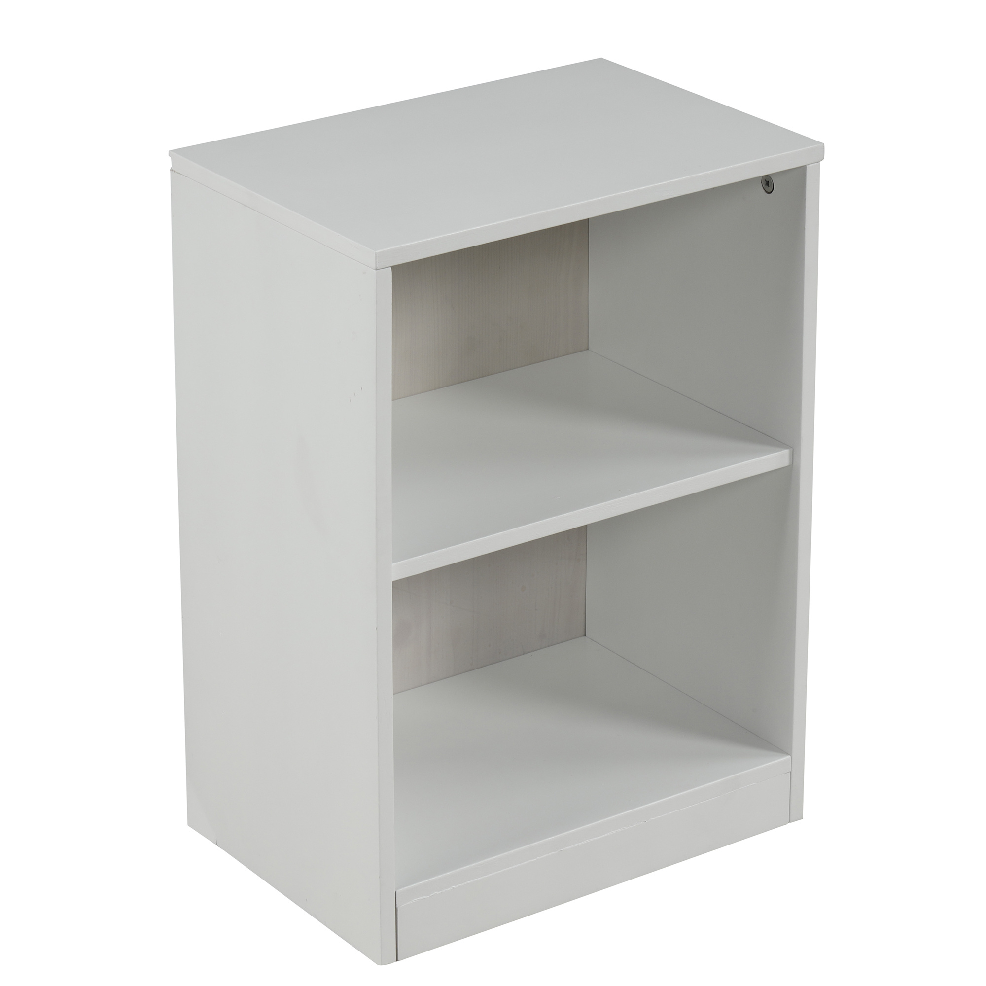 LANTRO JS Twin over Full Loft Bed with Cabinet, White