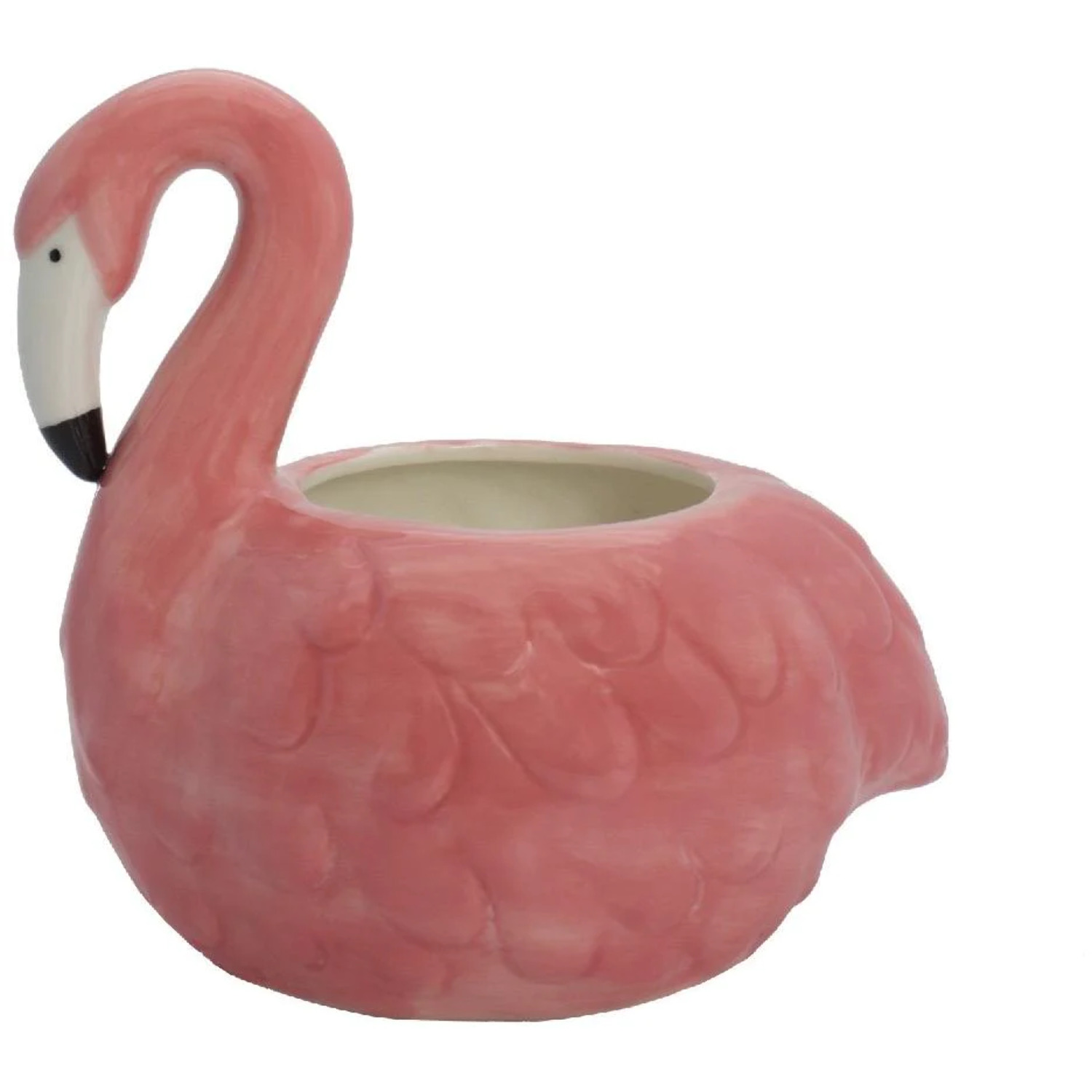 Streamline Imagined Flamingo Ceramic Planter Pot