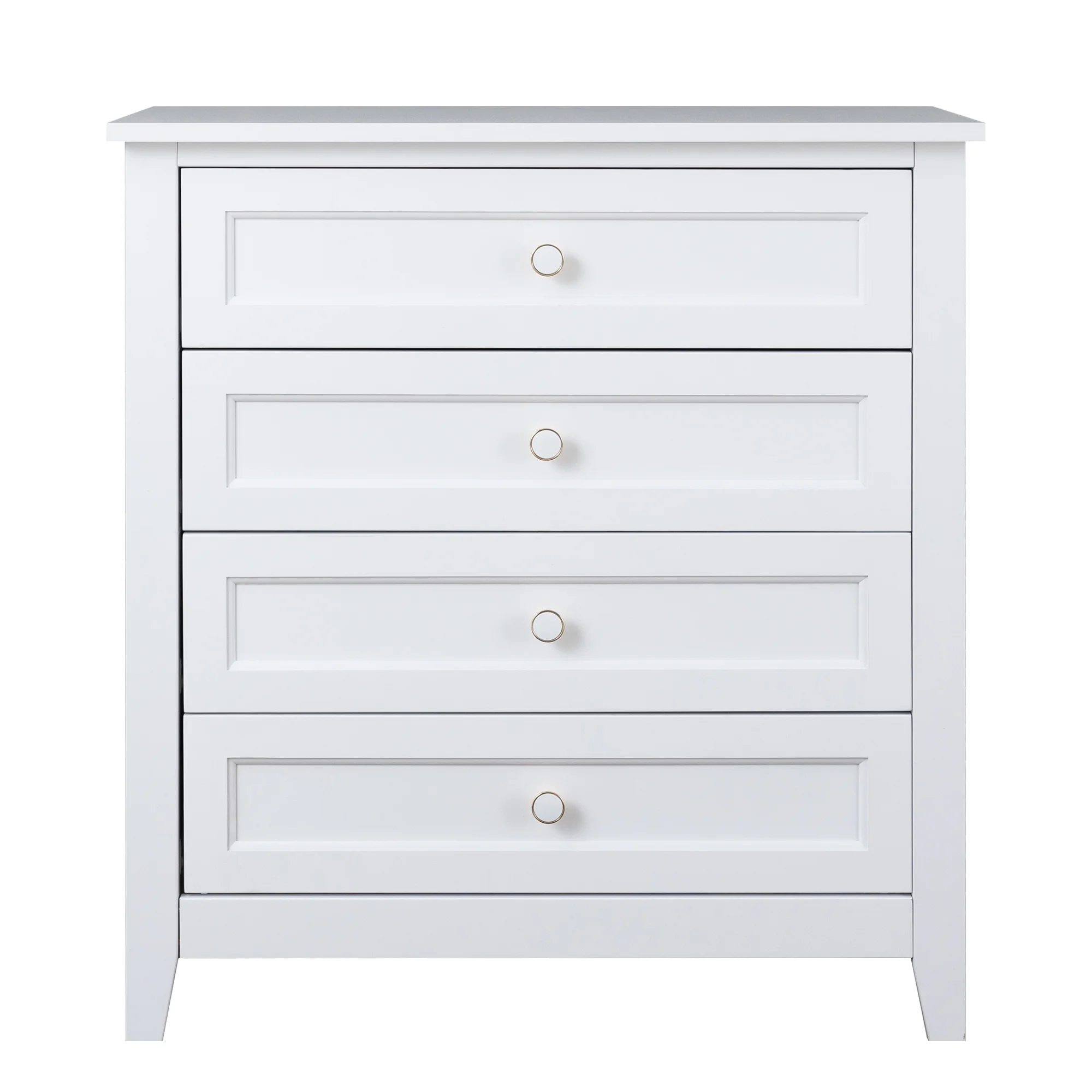 Retro Solid Wood Spray-Painted Dresser Bar, Buffet Cabinet - White, Dining/Living Room, Kitchen - Pack of 1