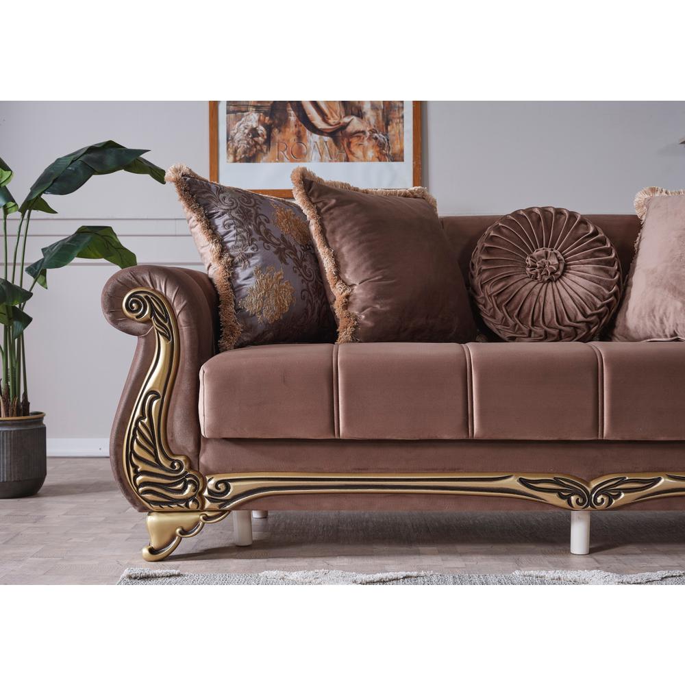 Furnia Karizma 3 Seat Sleeper, Brown