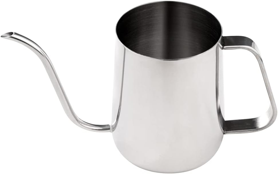 Restpresso 12 Ounce Gooseneck Kettle, 1 Dishwashable Pour Over Kettle - With Thermometer Hole, Non-Stick Coating, Stainless Steel Stovetop Kettle, Built-In Handle, -