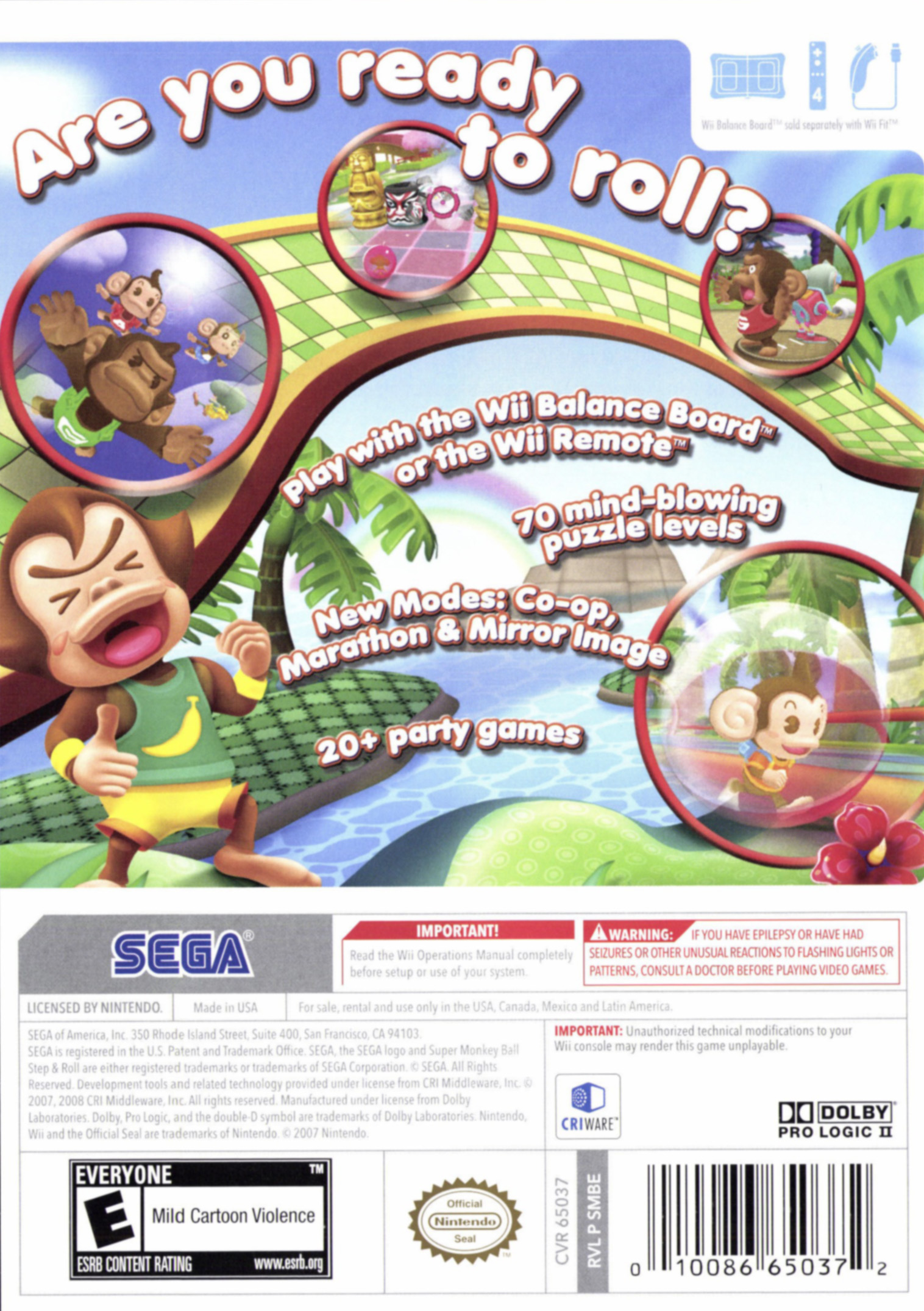 Super Monkey Ball: Step & Roll - Nintendo Wii