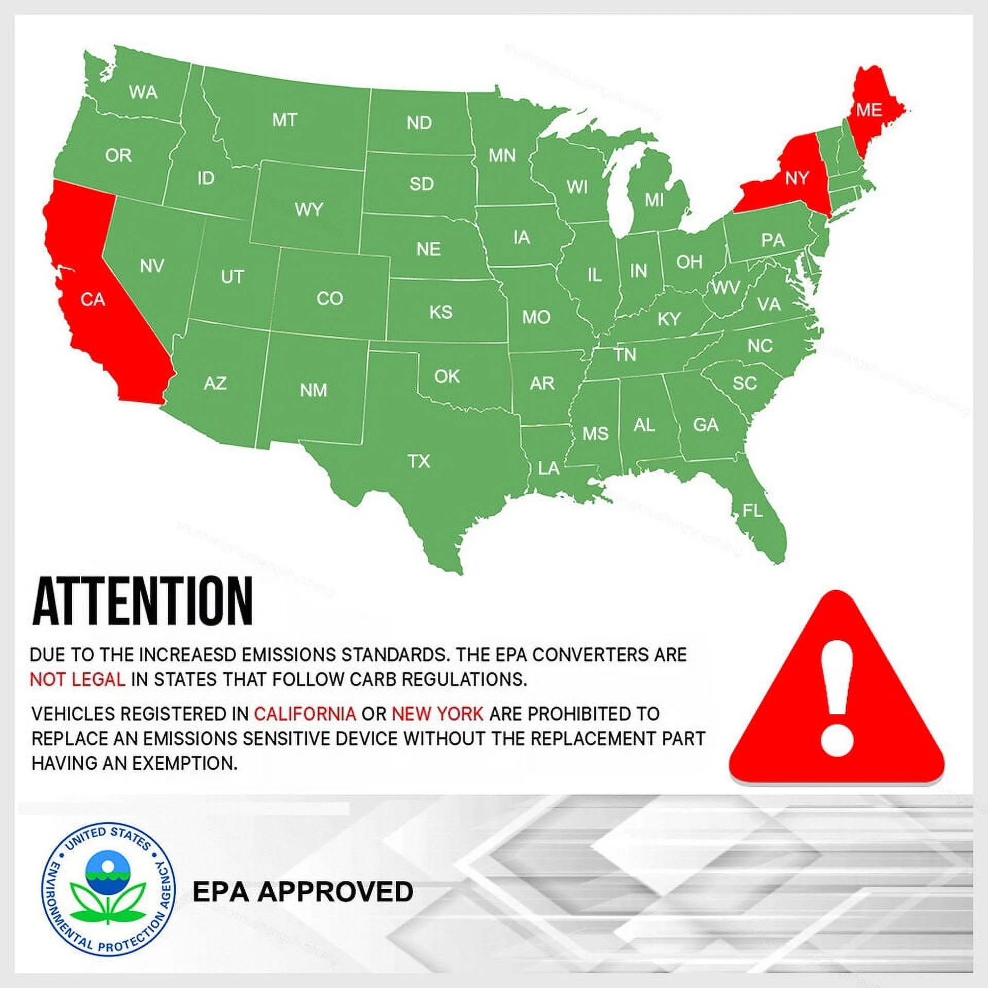 BoardRoad EPA Catalytic Converter Fit INFINITI G35 3.5L 2003-2007 Direct fit 2 PIECES