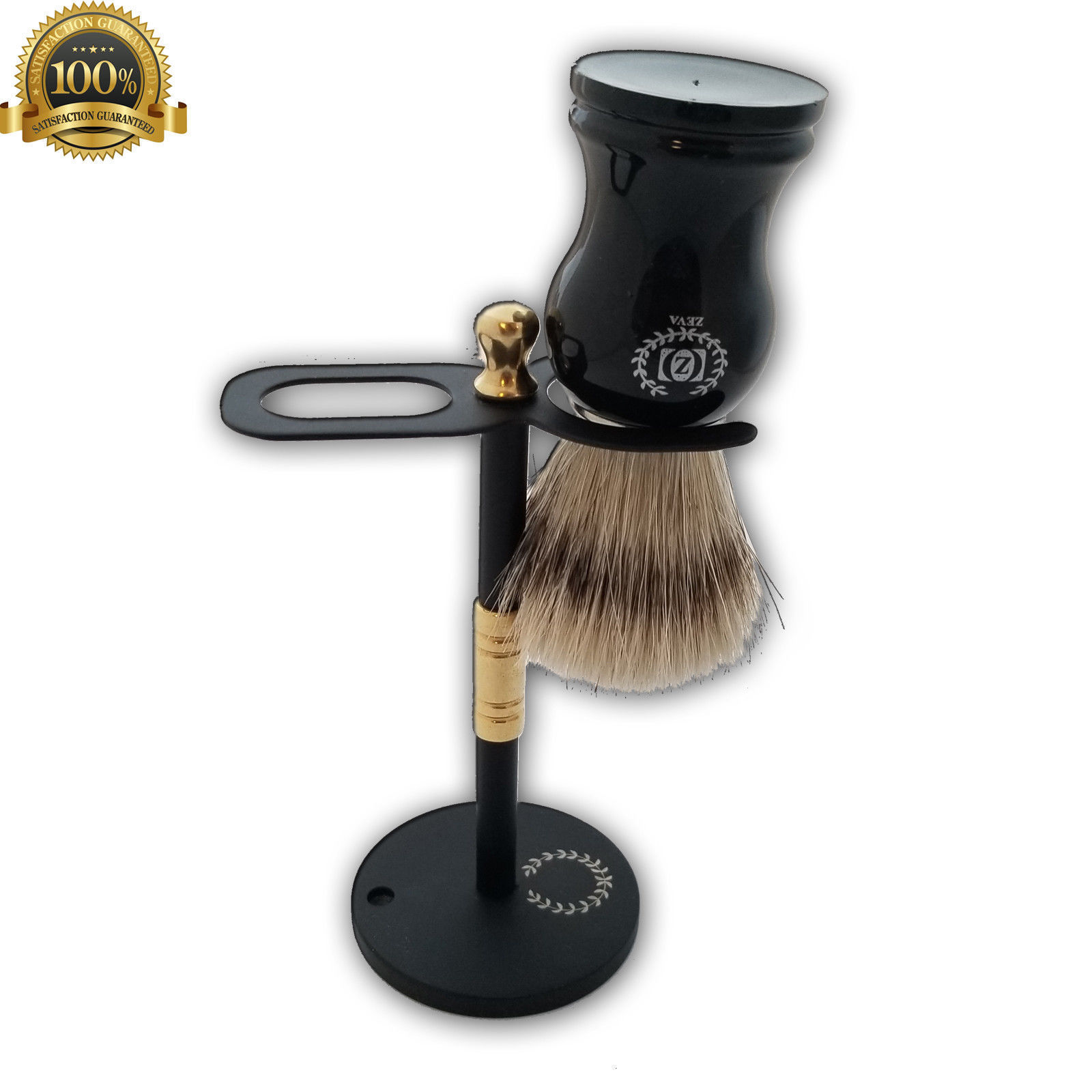 Mens Mustache Beard Kit Brush Boar Massager Grooming Shaving Trimmer Knife Set