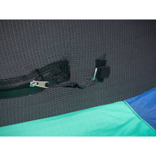 JumpKing Oval 8' x 11.5' Trampoline, with Enclosure, Blue/Green