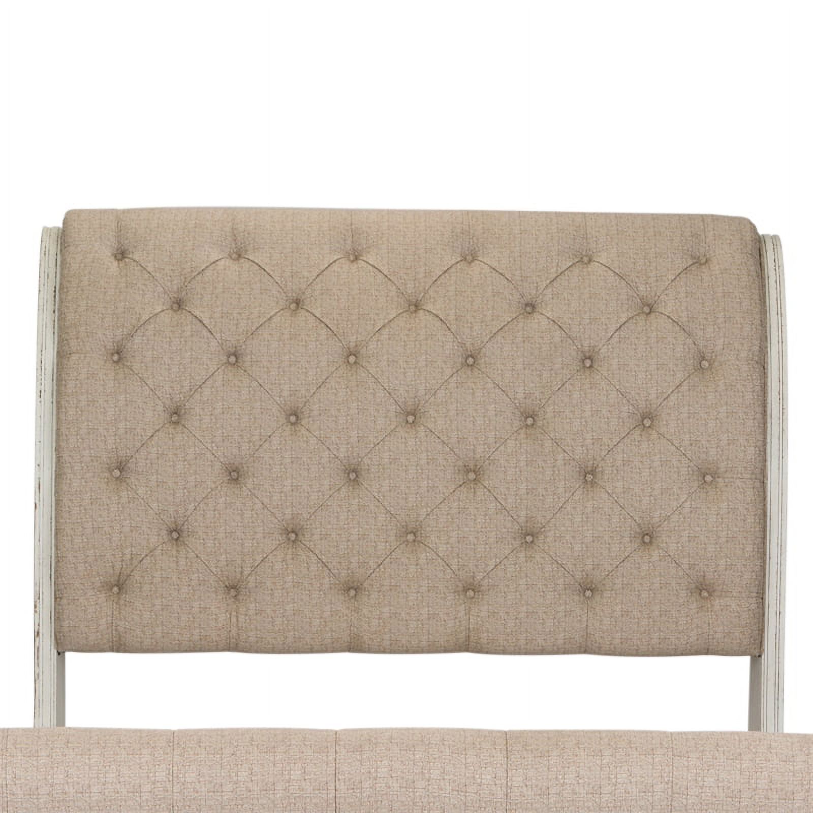 Abbey Park White King Uph Sleigh Headboard