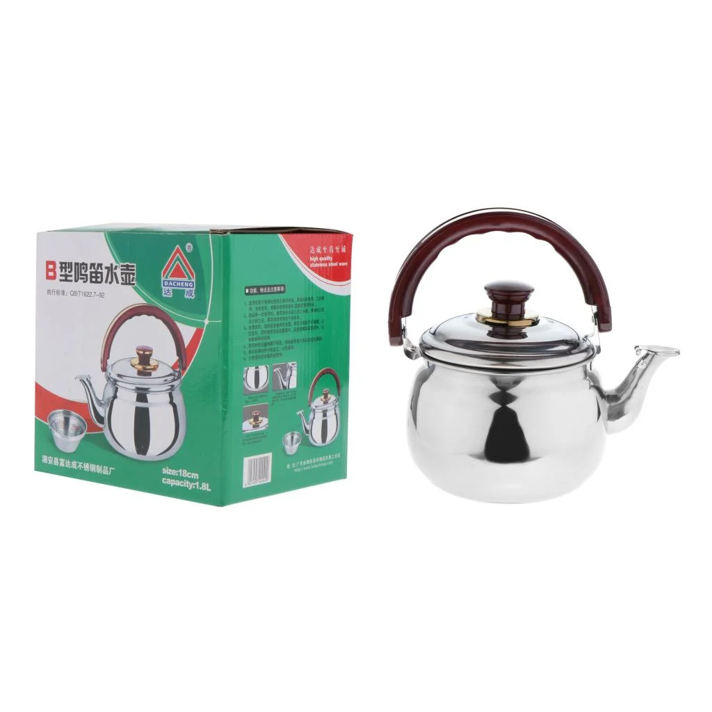0.6L Stainless Steel Whistling Kettle Teapot Electric Gas Hobs Camping