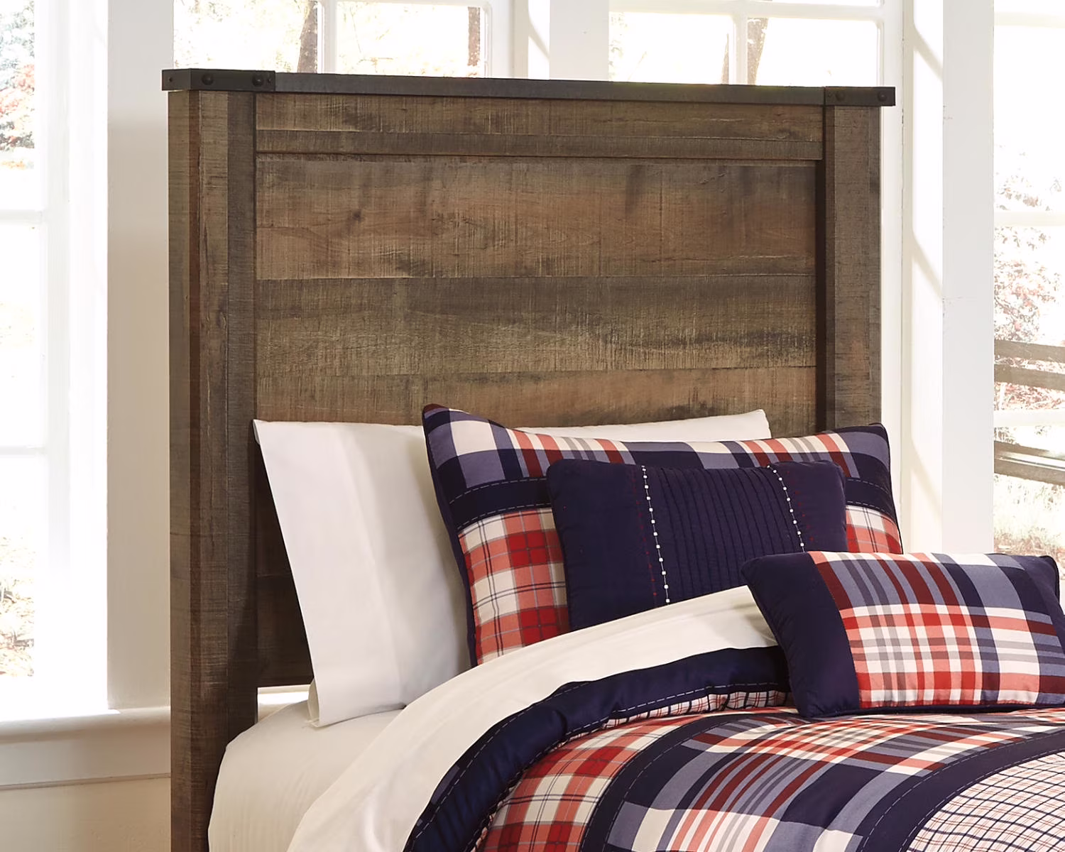 Signature Design by Ashley Casual Trinell Twin Panel Headboard  Brown