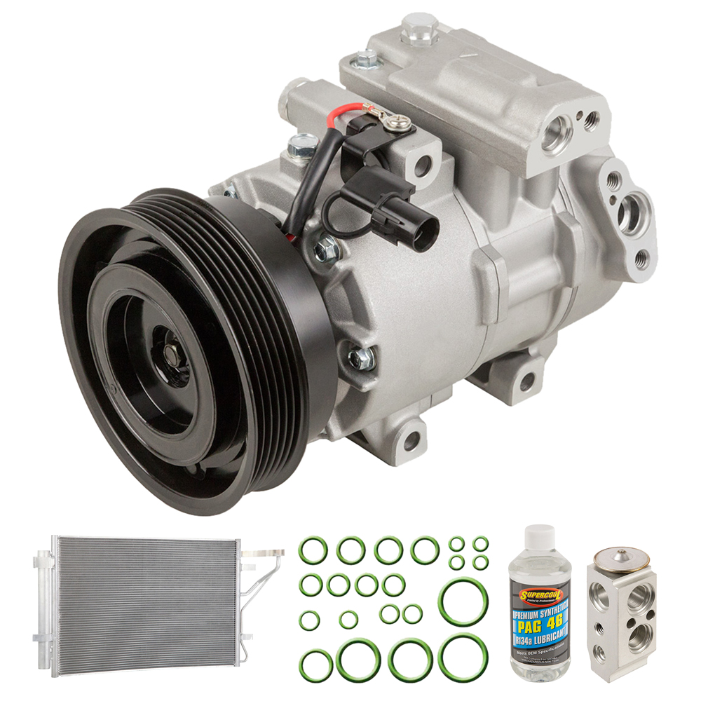 For Kia Forte Koup 2010-2013 A/C Kit w/ AC Compressor Condenser & Drier - Buyautoparts