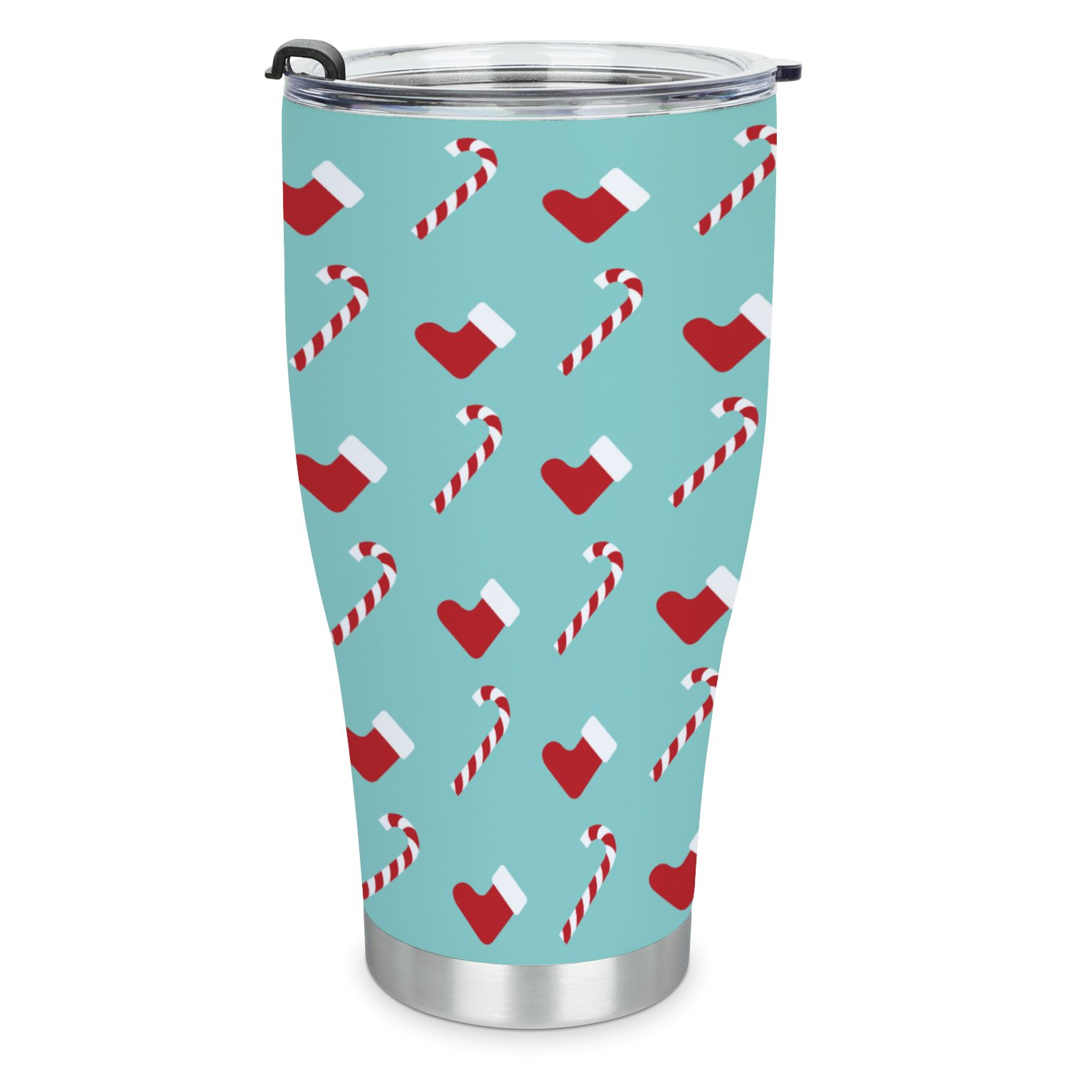 Hidove Stainless Steel Tumbler, Christmas Candy 30oz Leak Proof & Stainless Steel Bottle for Hot & Cold Drinks - Coffee Travel Mug, Water Metal Canteen, Thermal Cup