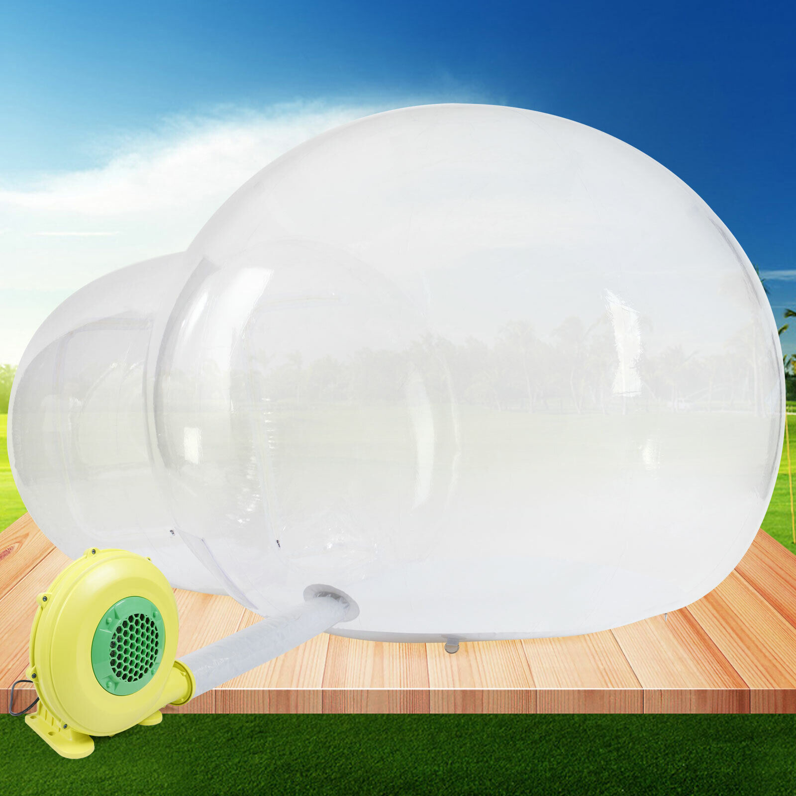 MIDUO 3Mx5M Inflatable Bubble Tent Inflatable Eco Home Tentwith 110V Quiet Air Blower