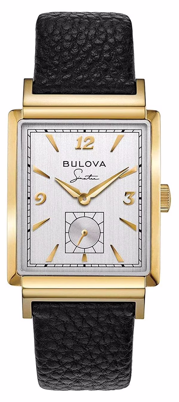 Bulova Frank Sinatra My Way Leather Mens Watch 97A158