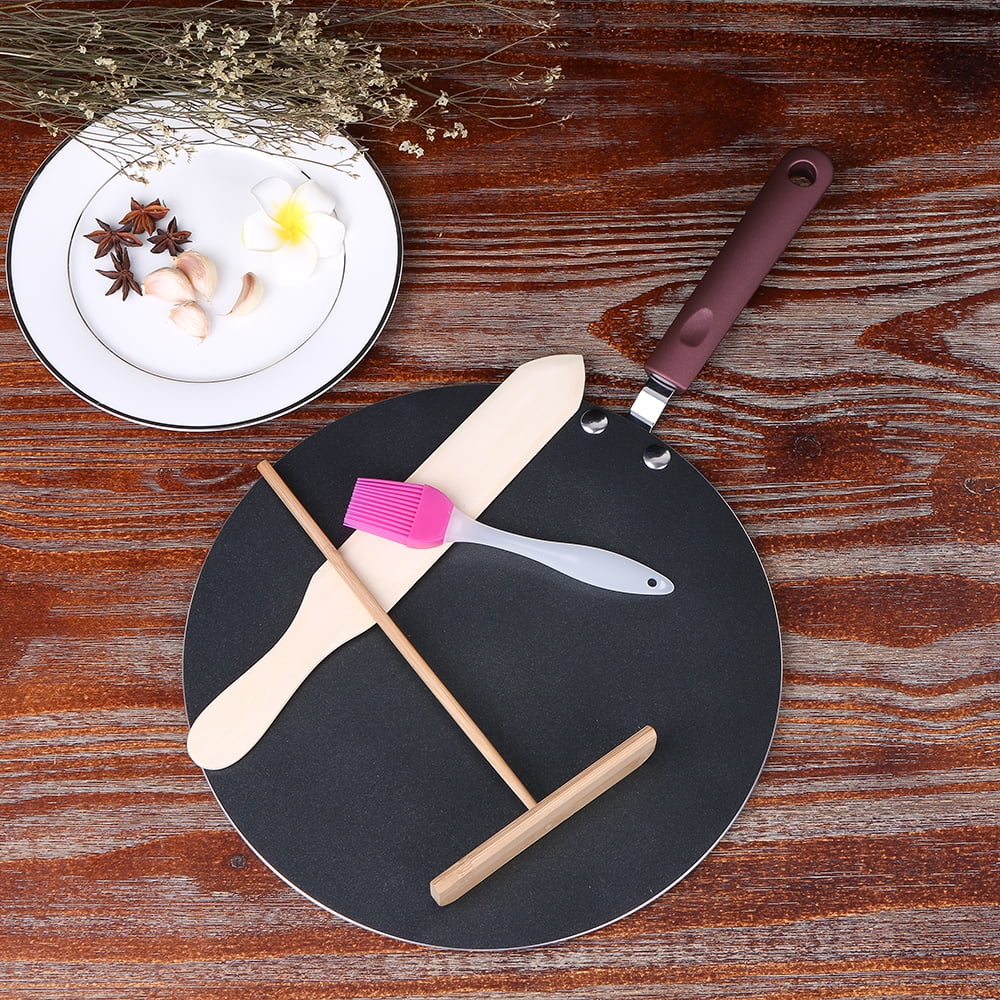 Tomshoo Pancake Pan Crepe Maker Flat Pan Griddle Pan with Spreader & Spatula Crepe Maker Griddle