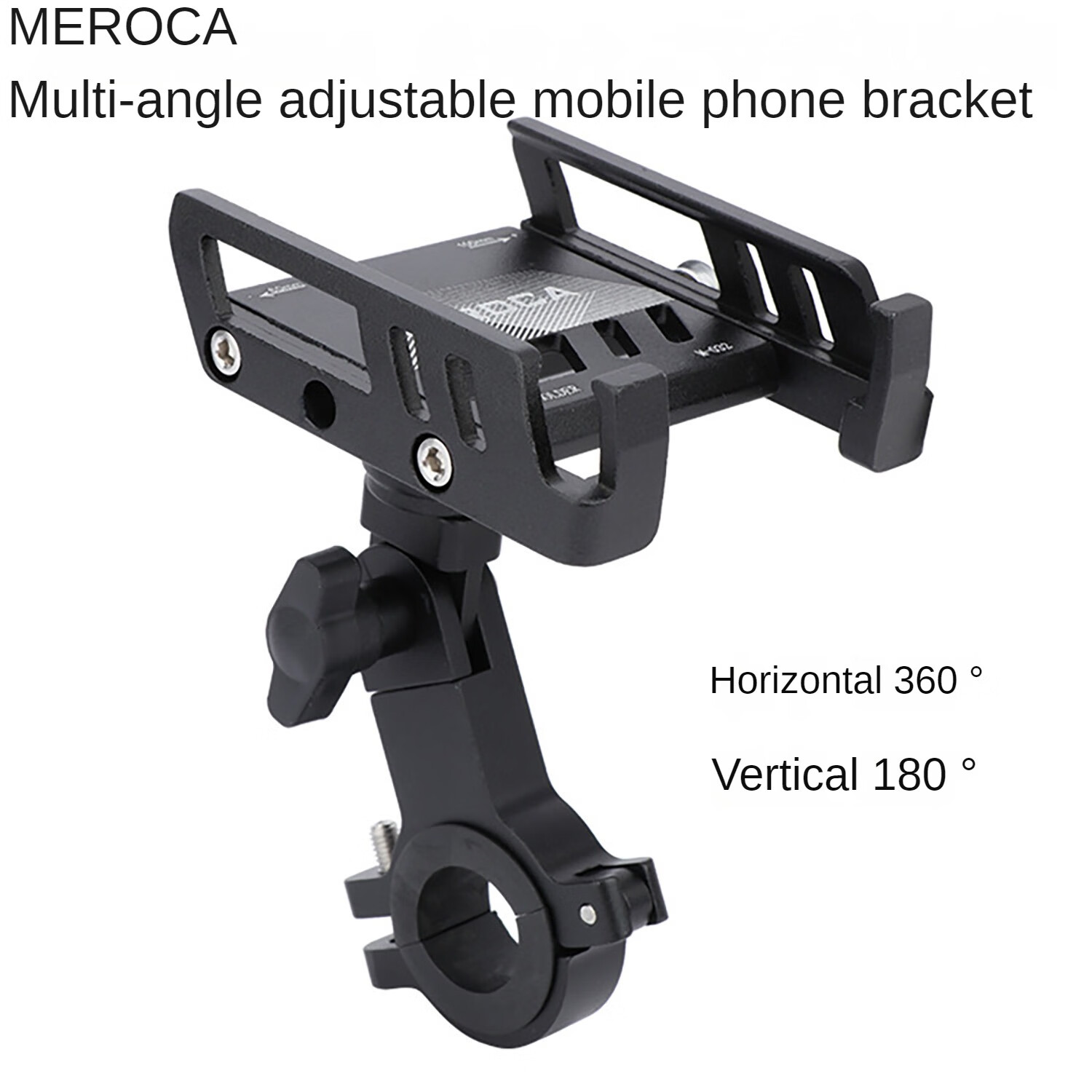 MEROCA Mobile Phone Holder,Mobile Phone Mount Metal Structure Replacement Parts,Mobile Phone Holder,Motorcycle Supplies Scooter Holder,BLACK