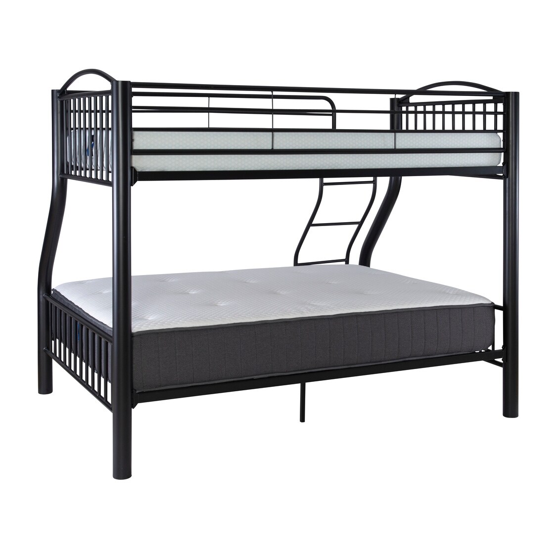 Linon Carlisle Twin Over Full Pewter Bunk Bed White
