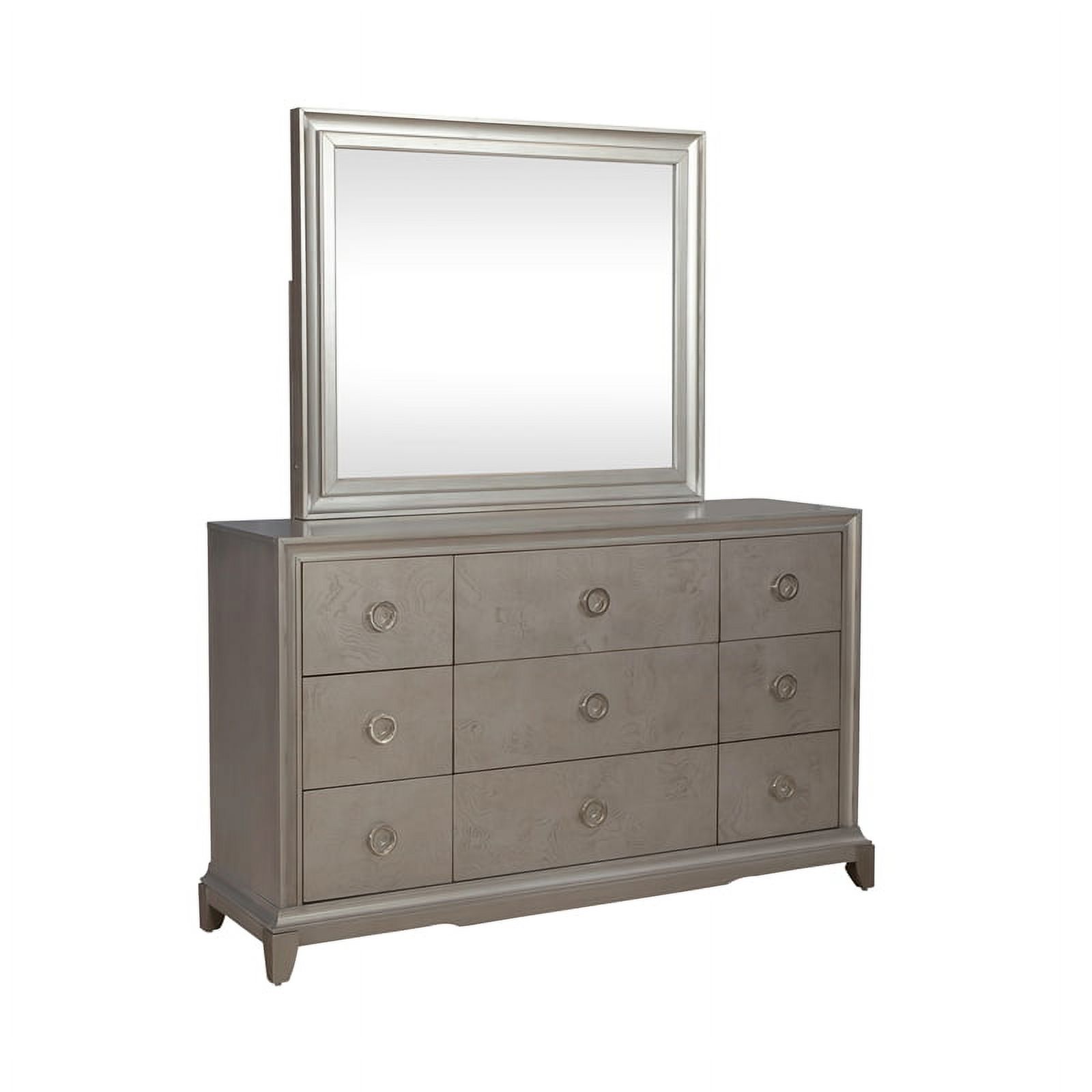 Montage Dresser & Mirror - Platinum Finish
