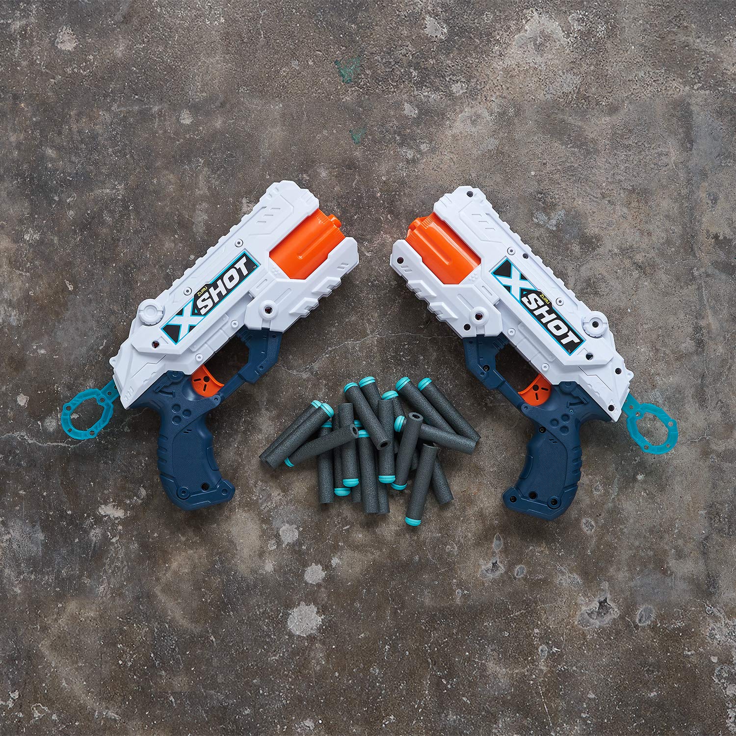 XShot Excel Double Reflex 6 Foam Dart Blaster Combo Pack (16 Darts 6 Cans) by ZURU