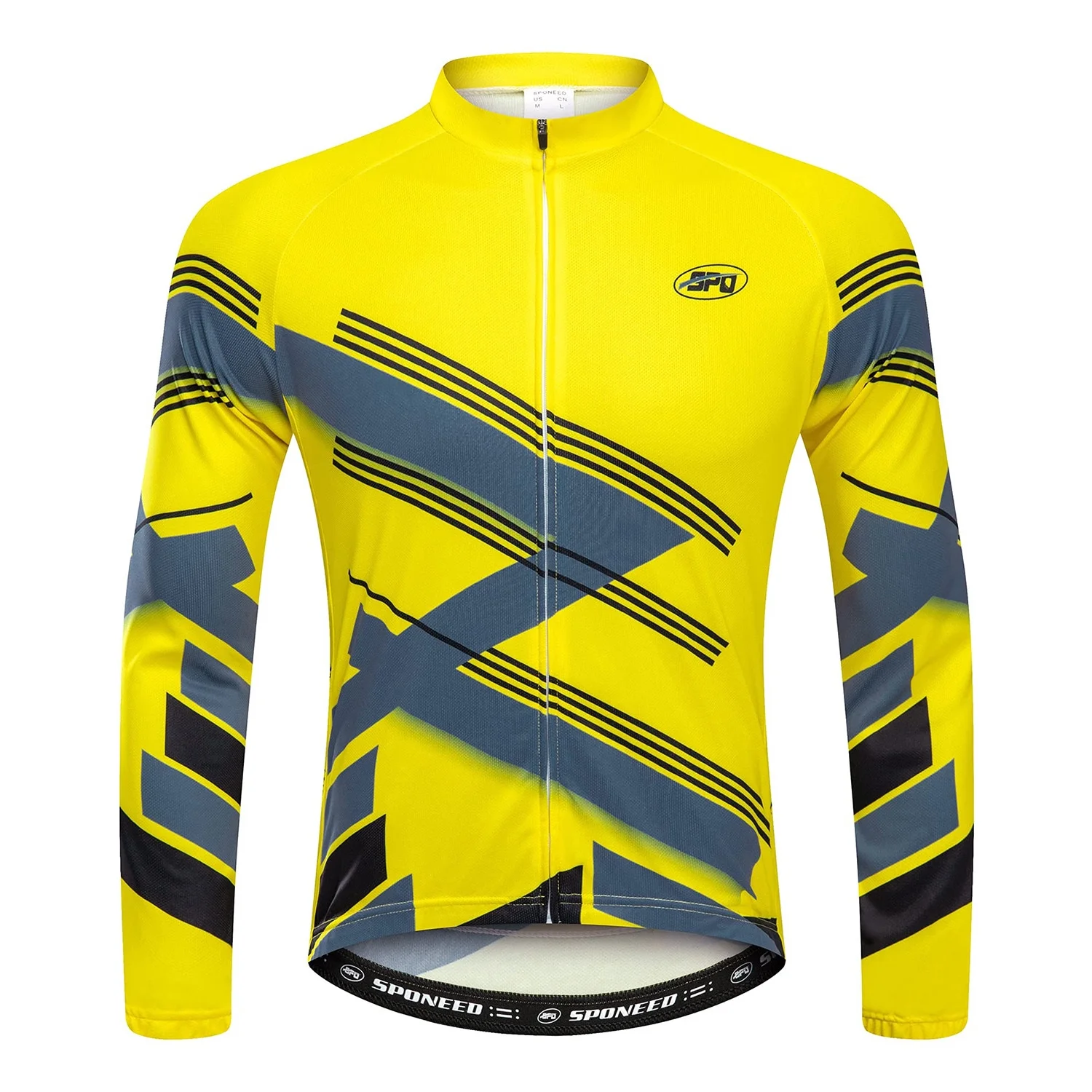 Sponeed Bike Jersey Mens Winter Clothing Long Sleeve Suit Cycling Shirts MTB Pants Yellow M