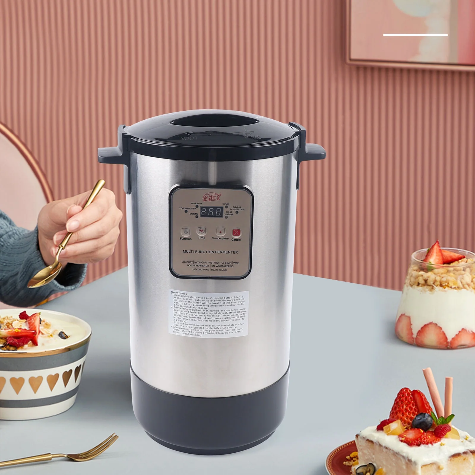 Yogurt Machine, Commercial Home-Made Yogurt Fermentation Machine, Electric Fermentation Tank 12L