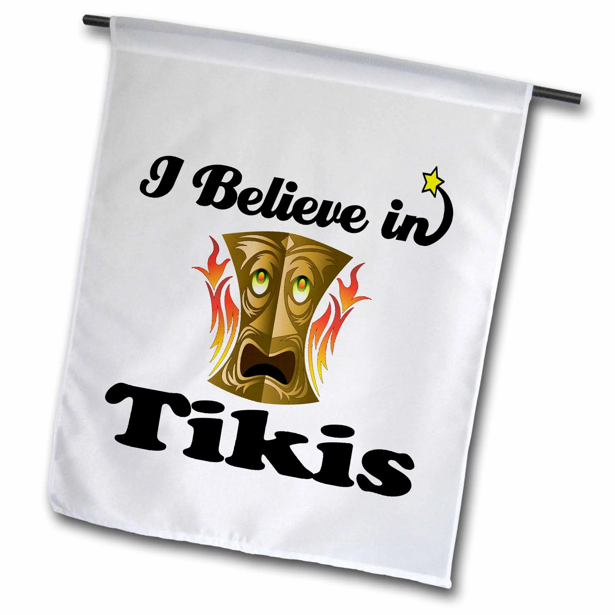 3dRose I Believe In Tikis - Garden Flag, 12 by 18-inch