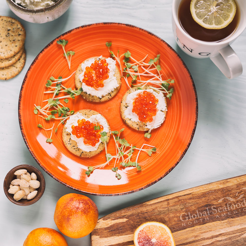 Chum Salmon Caviar #1 Grade 1.1 lbs Global Seafoods Wild Alaskan Seafood