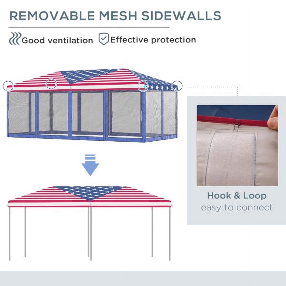 3X3M Pop Up Canopy Party Tent with Netting, Instant Gazebo Ez up Screen House Room with Carry Bag Height Adjustable-AS