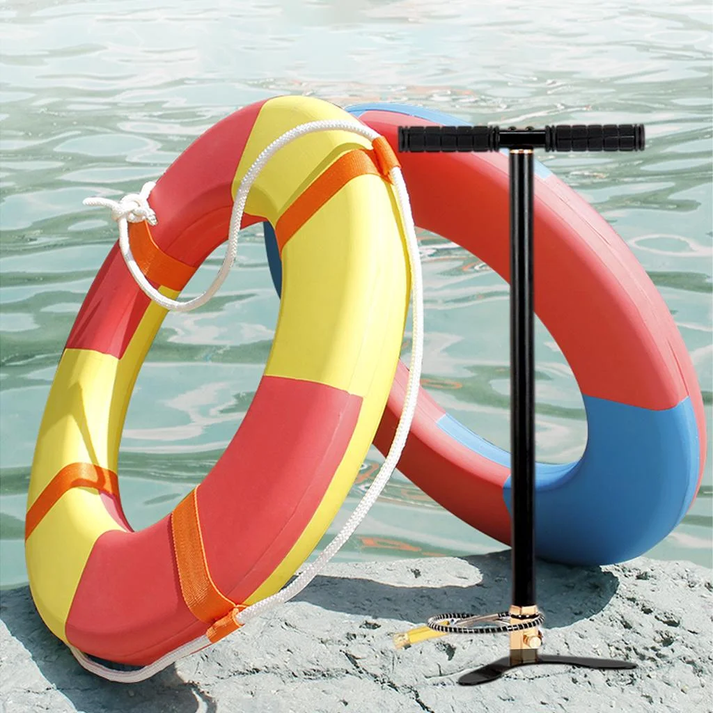 High Pressure Air Pump Hand Operated Car Bike Tire Pump 4500PSI 300bar 30mpa 3 Stage Inflator - Black