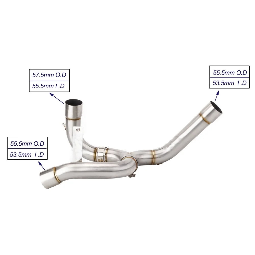XLYWKJ For Ducati Multistrada 1200 S 2010-2014 Multistrada1200 Motorcycle Exhaust Pipe Muffler Middle Link Pipe, 1-Set