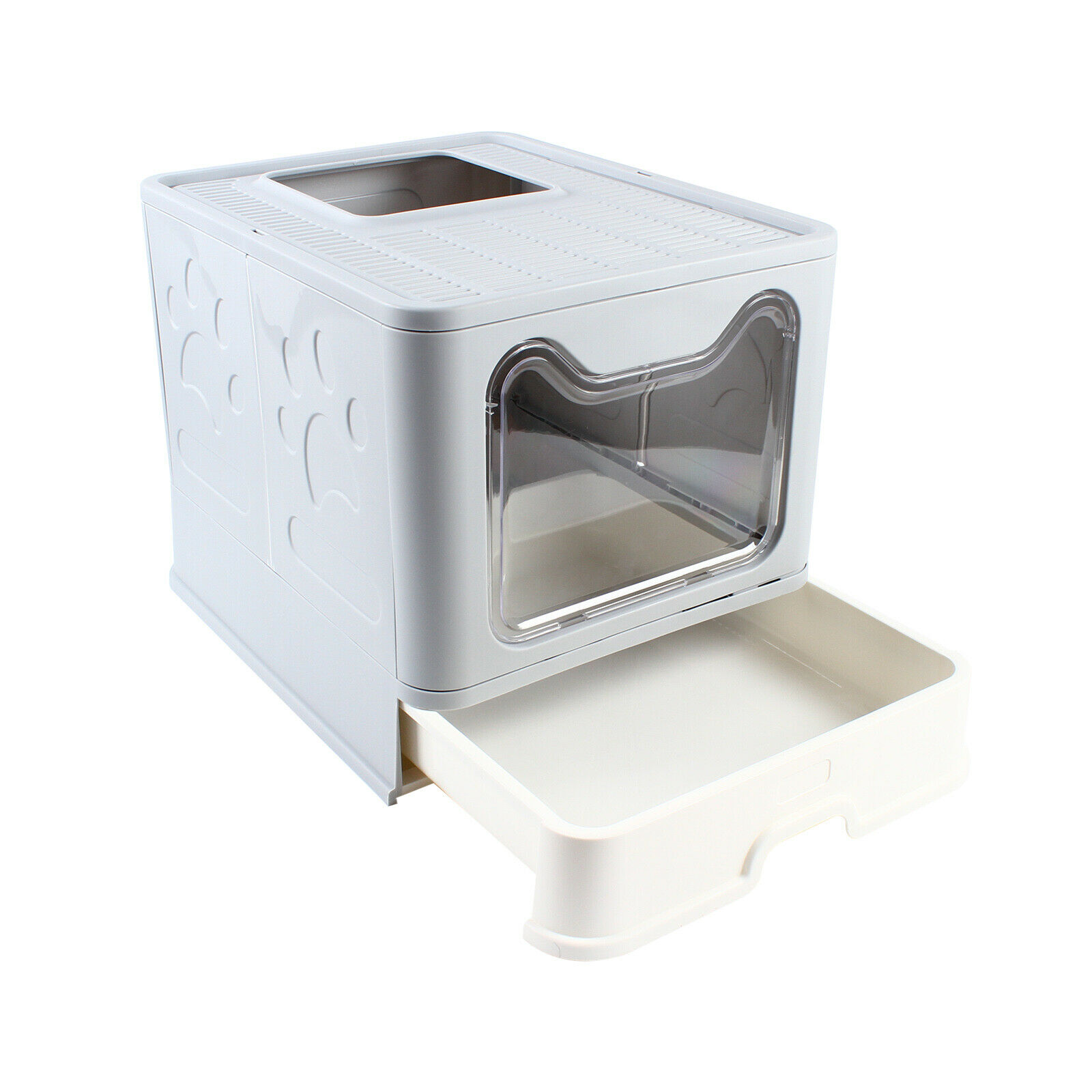 MIDUO Cat Litter Box Drawer Structure Pet Toilet Litter Tray +Cat Sand Shovel