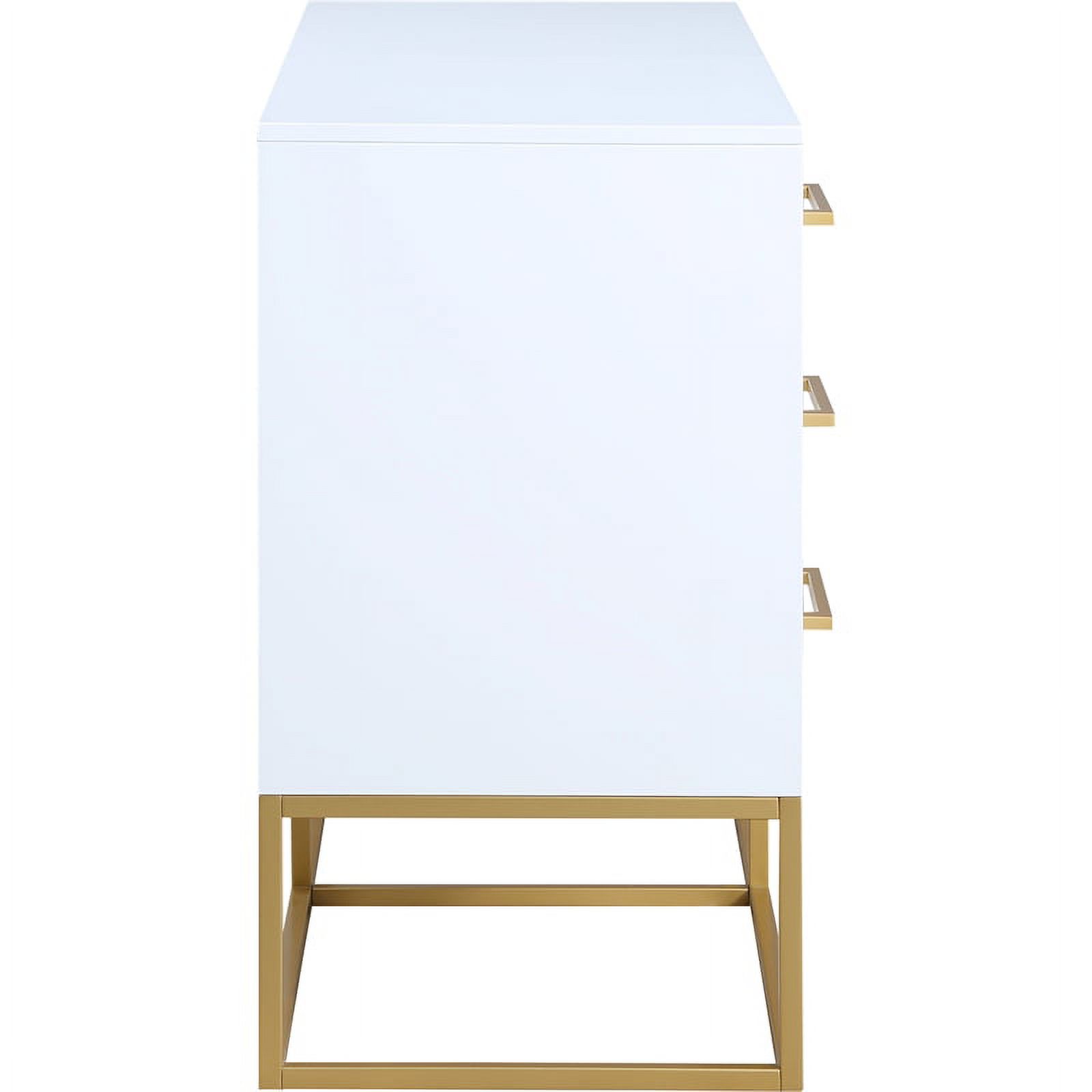 Meridian Furniture Maxine Dresser in Rich White Finish