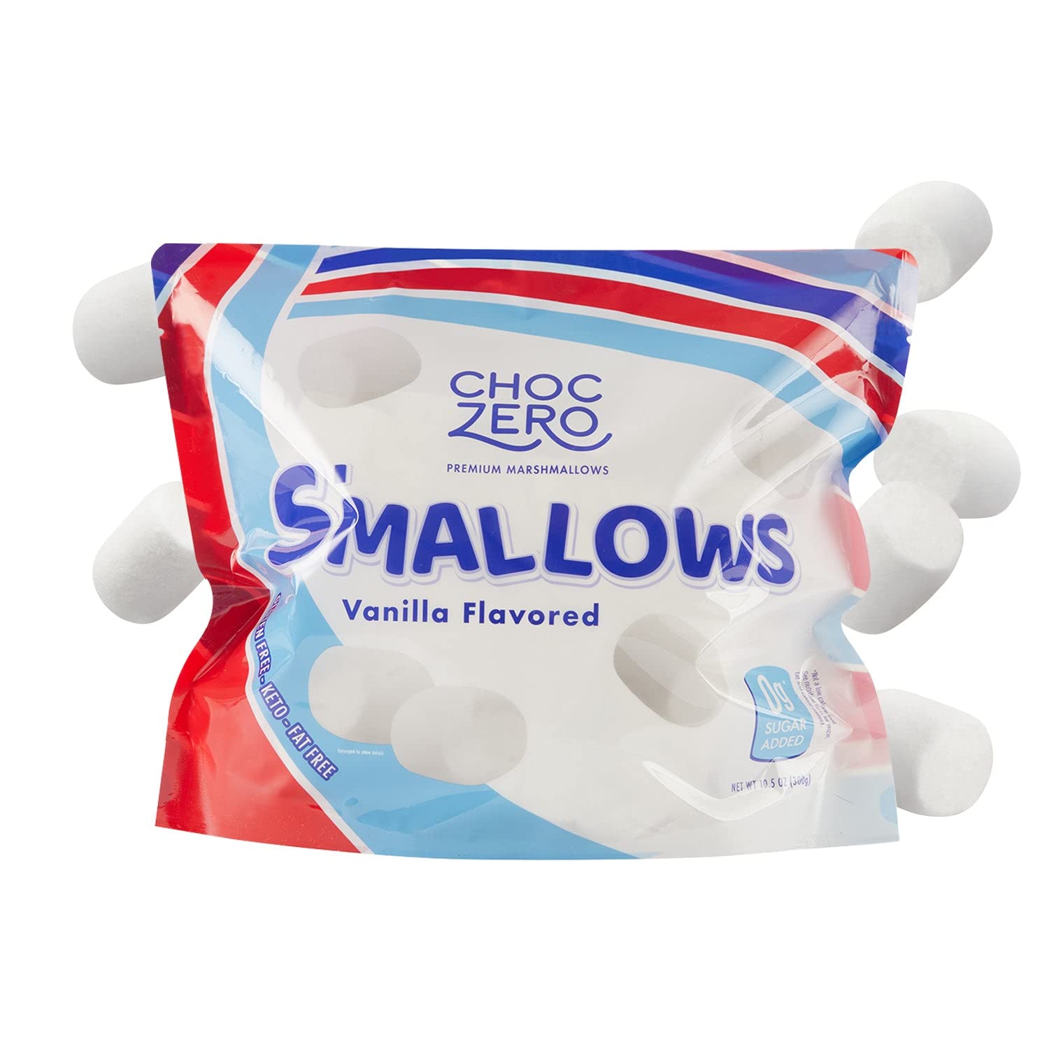 Sugar Marshmallows - Keto Marshmallow - Gluten , 0G Fat, Zero Sugars - Healthy Low Carb - 10.5 Ounce Bag
